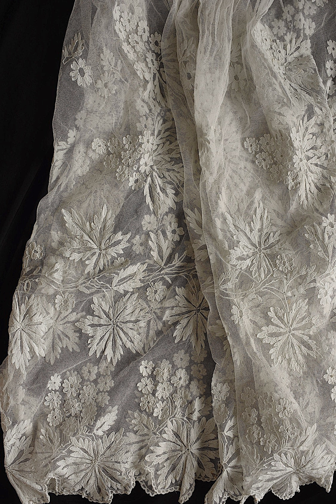 Antique lace, old lace, antique chemise skirt