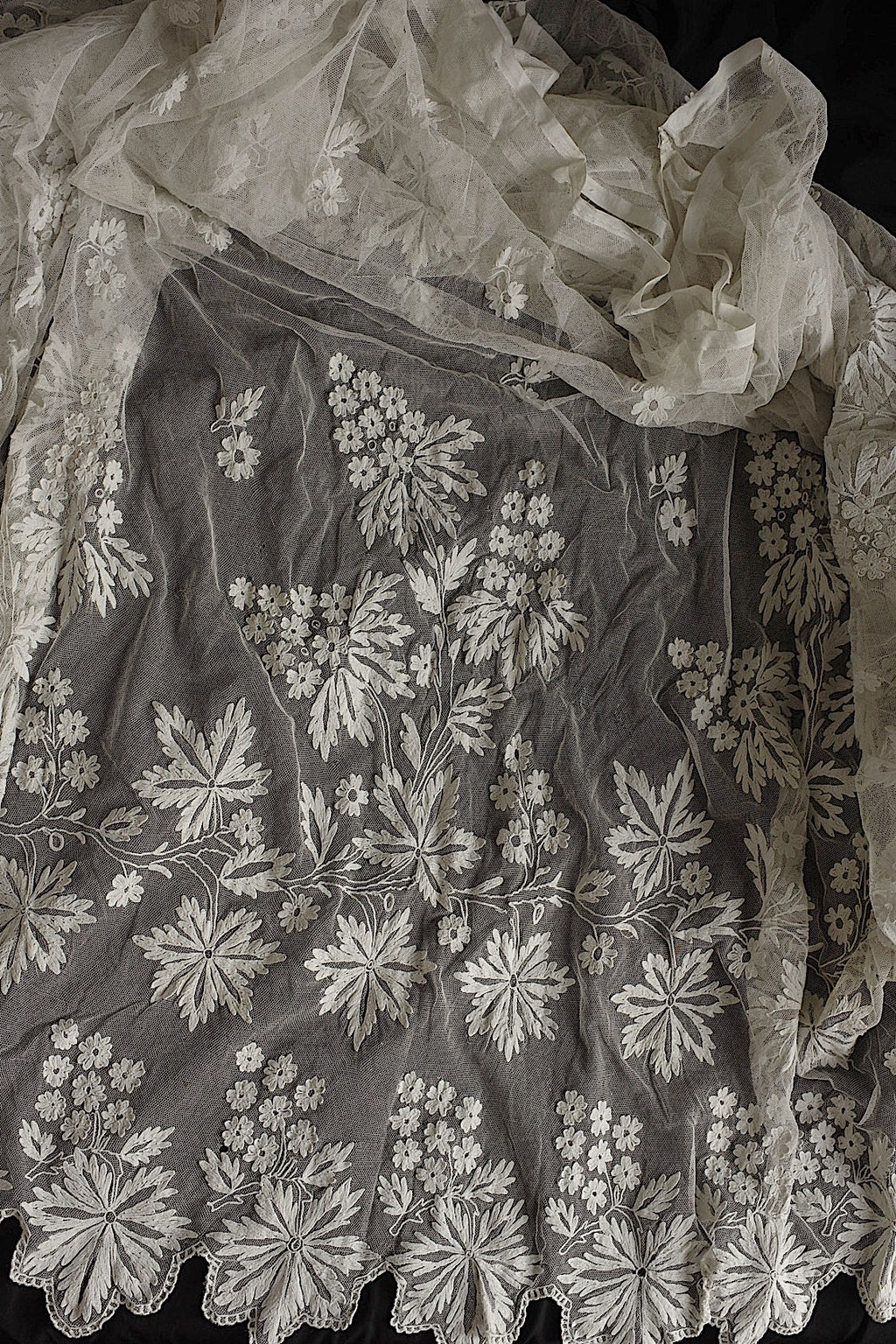Antique lace, old lace, antique chemise skirt