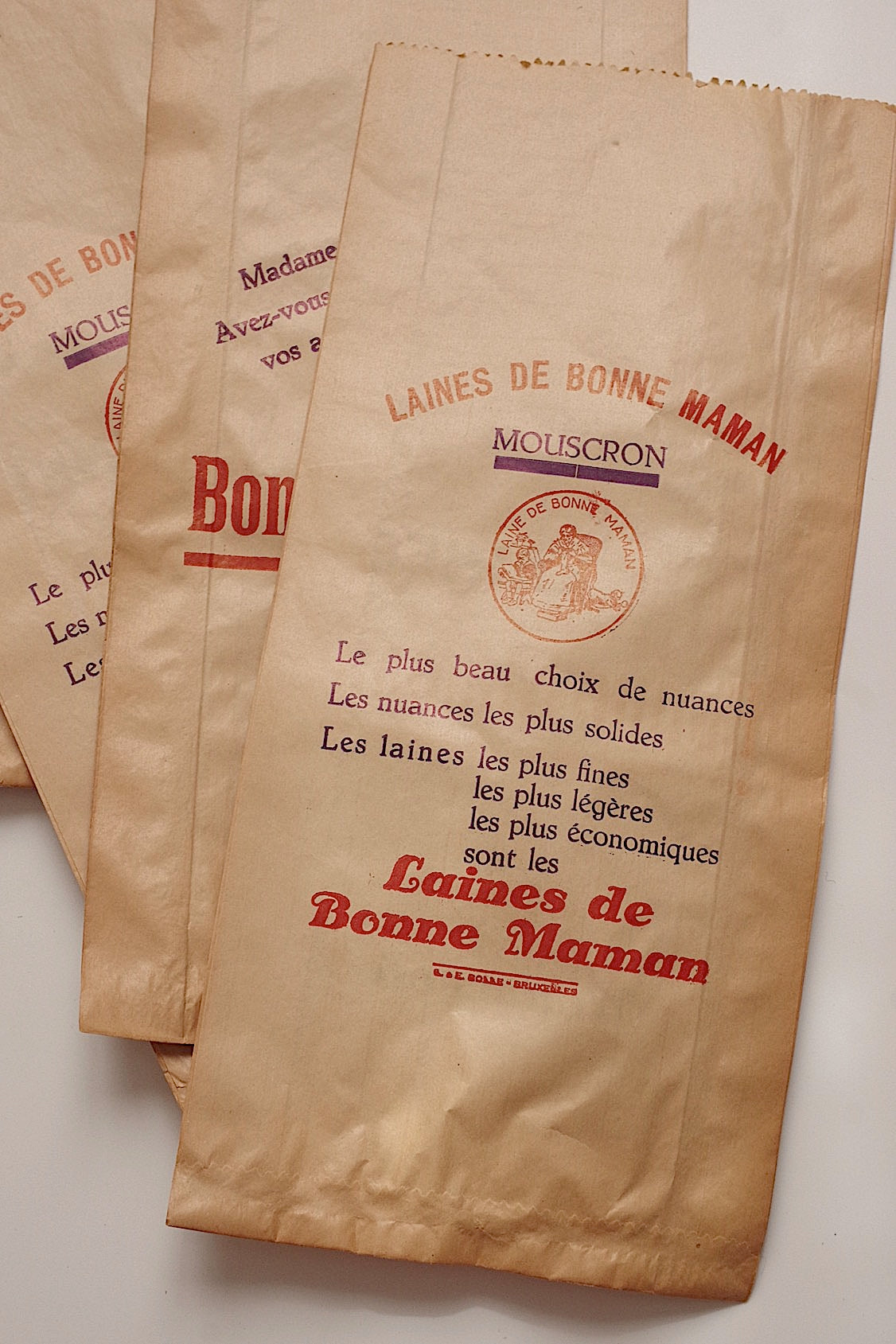 ヴィンテージ紙袋　vintage sachet papier bonne maman 5