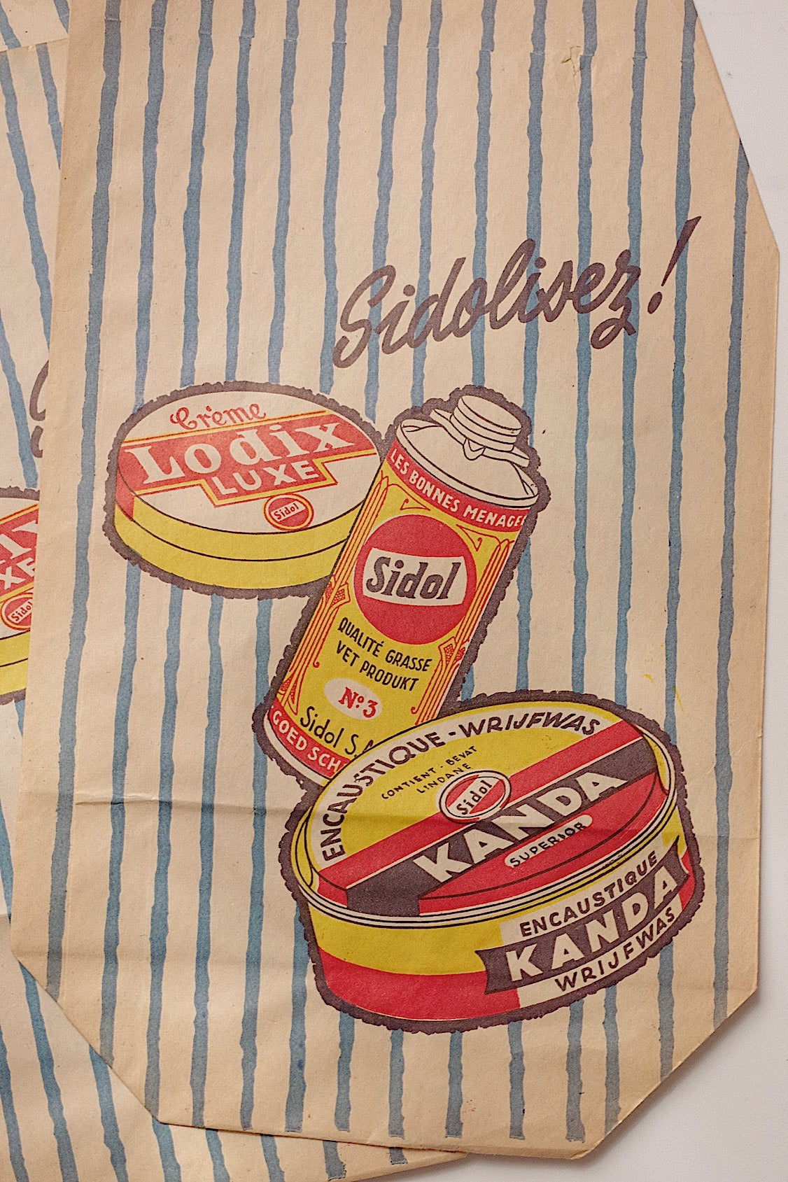 ヴィンテージ紙袋　vintage sachet papier sidol 6