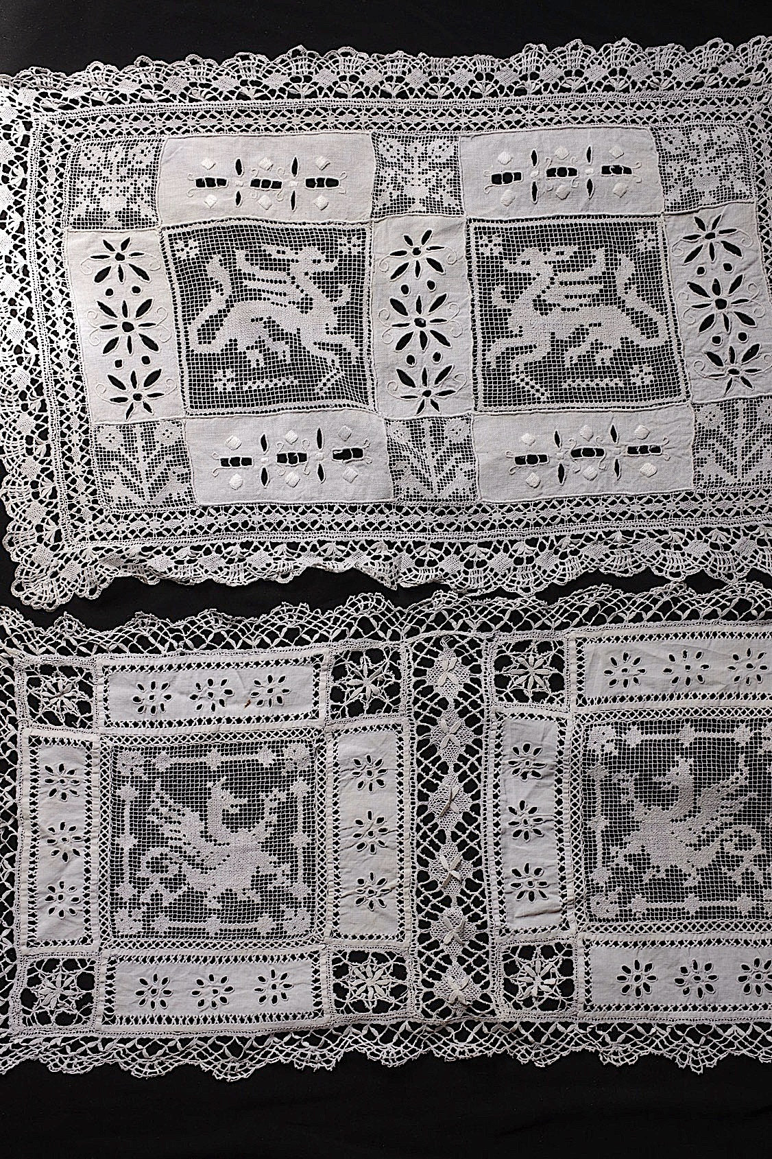 Antique Linens (linge de maison ancien antique) — 2 pieces