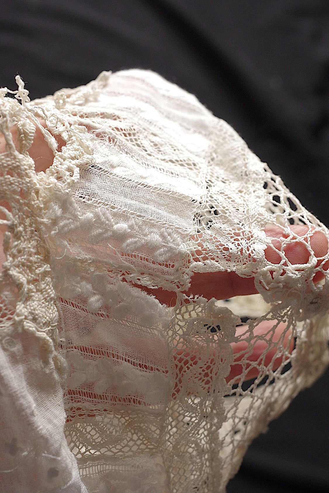 Antique lace clothing vêtement ancien antique 