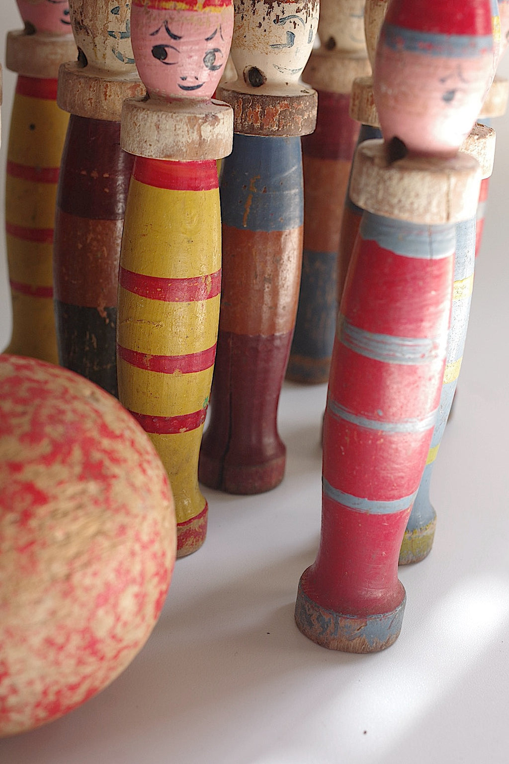 アンティーク箱　boite ancienne quilles de table