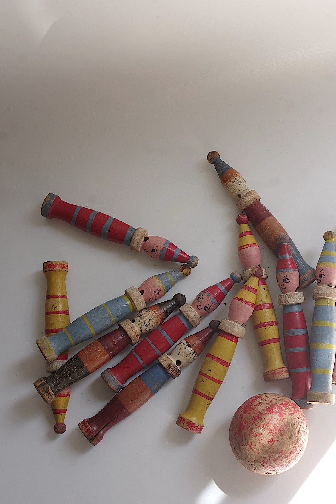 アンティーク箱　boite ancienne quilles de table