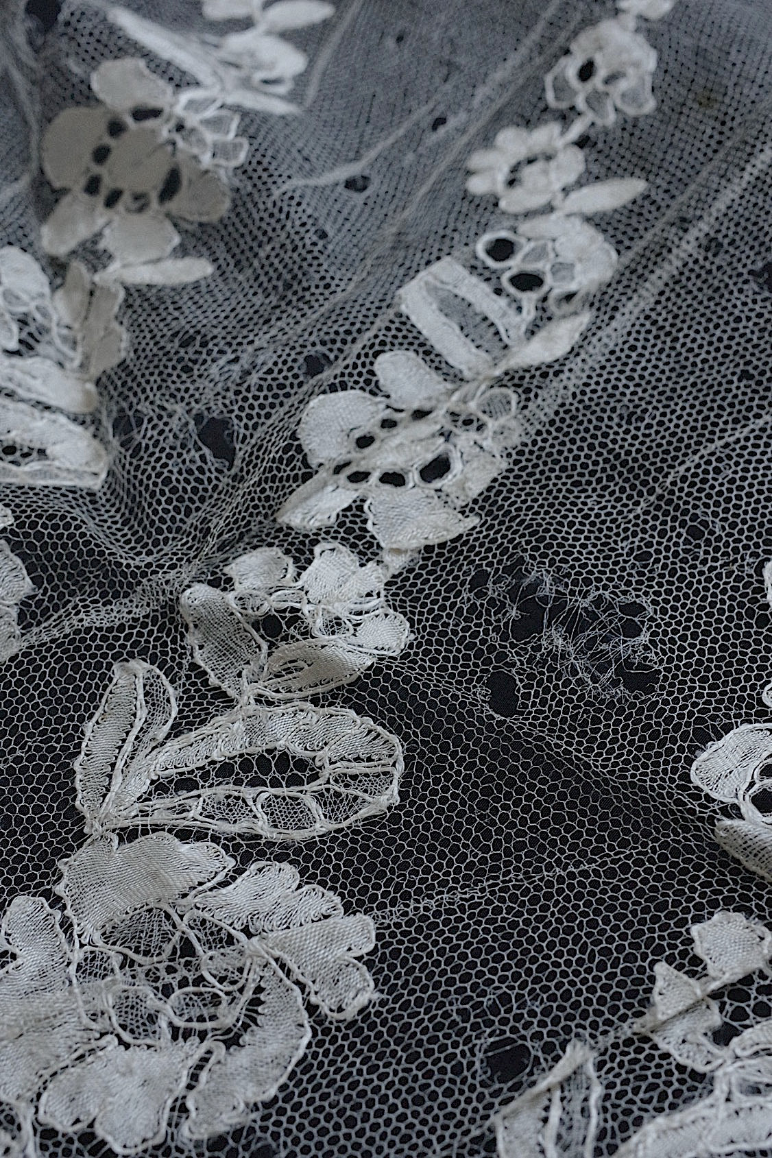 アンティークレース dentelle ancienne　ブロンドレース　ハギレ