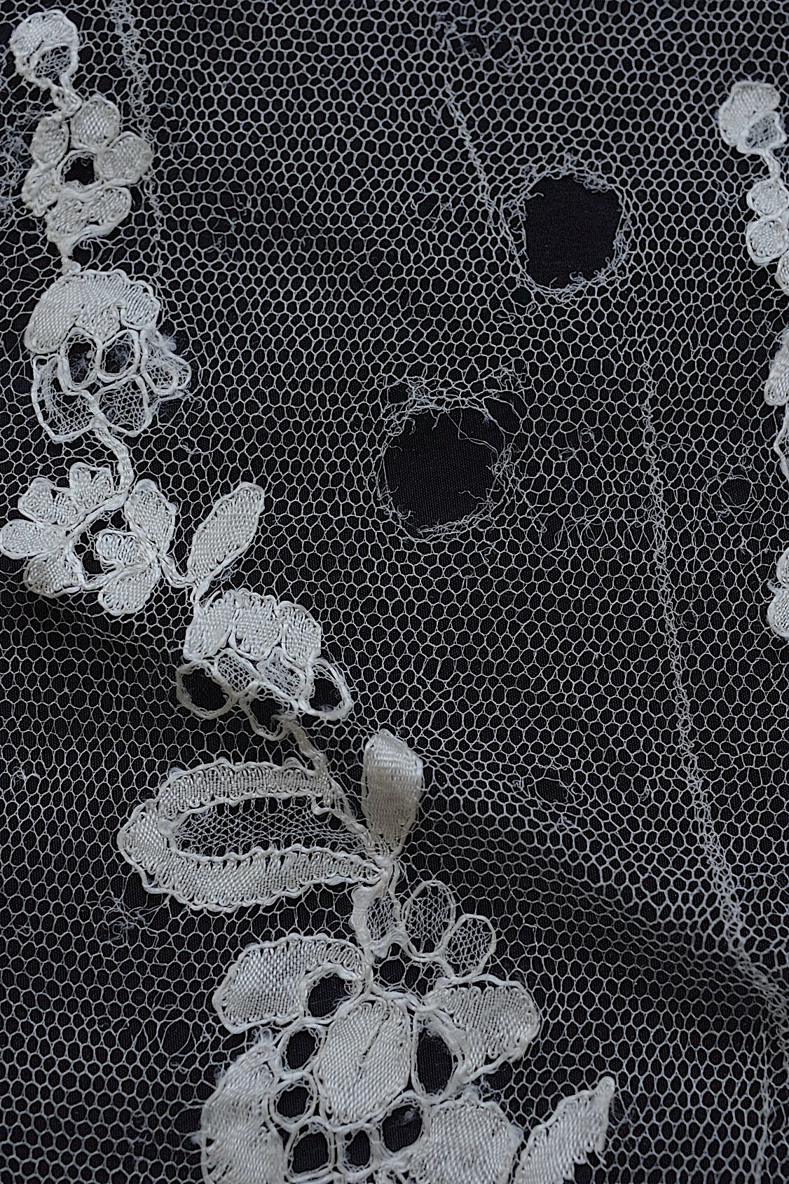 アンティークレース dentelle ancienne　ブロンドレース　ハギレ