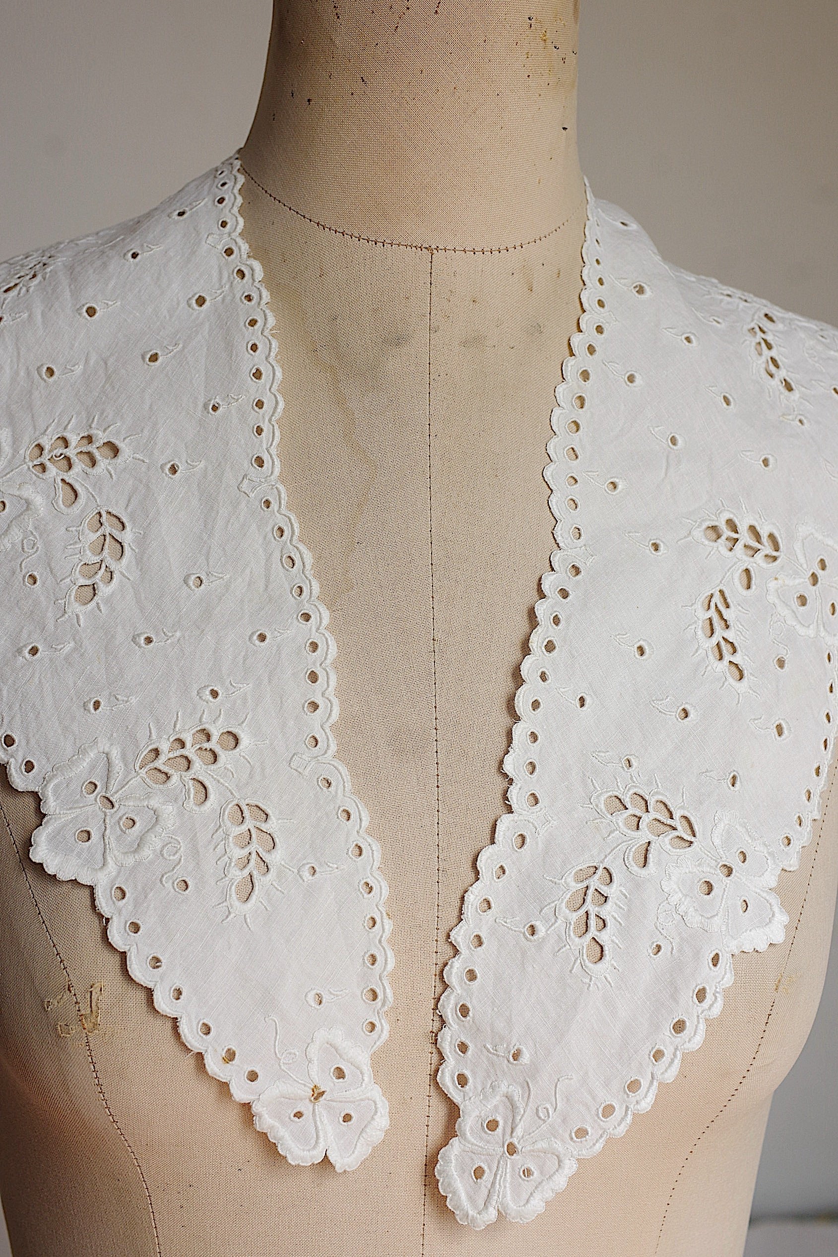 アンティークレース dentelle ancienne 刺繍襟
