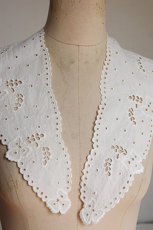 アンティークレース dentelle ancienne 刺繍襟