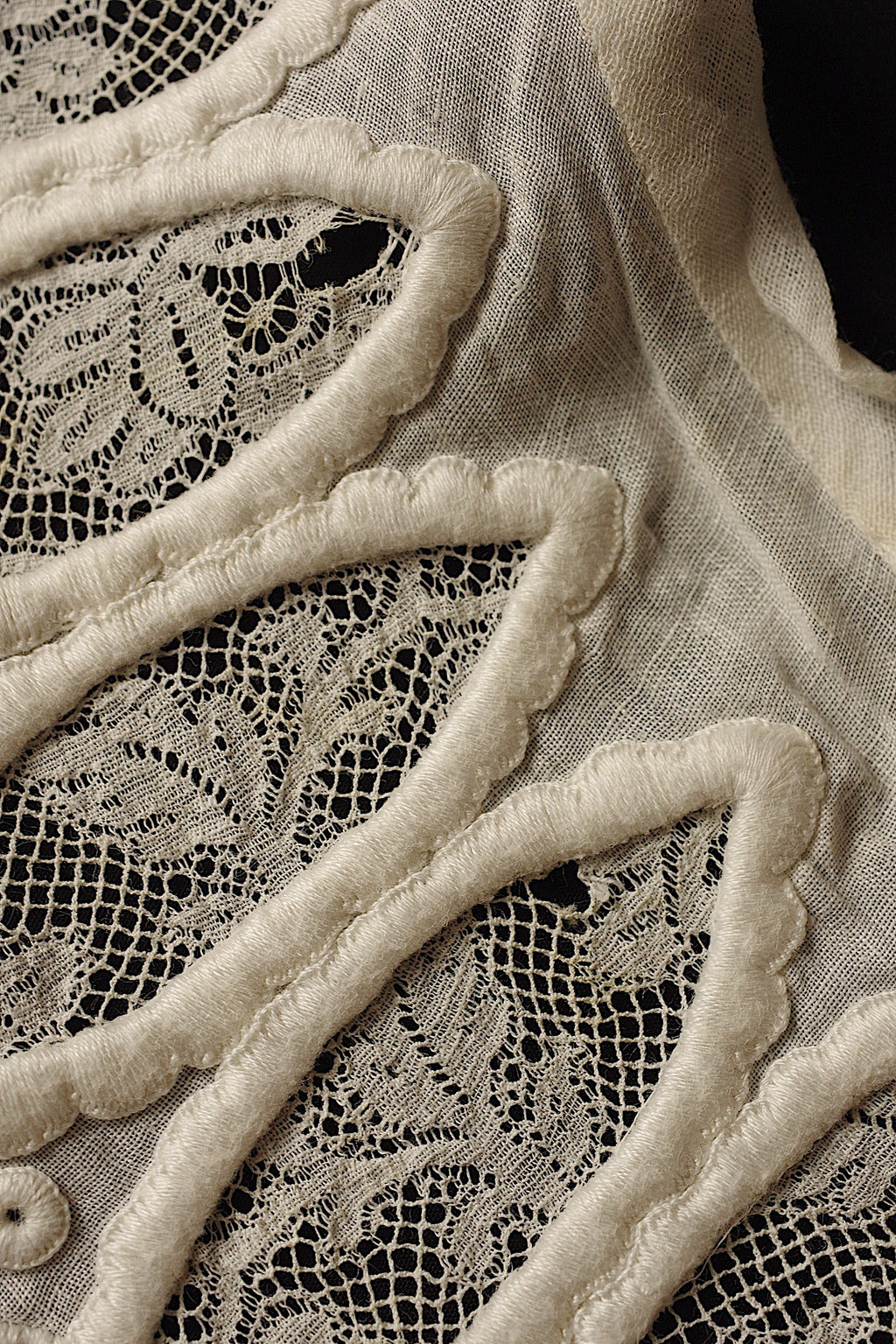 アンティークレース dentelle ancienne 刺繍小さめ襟
