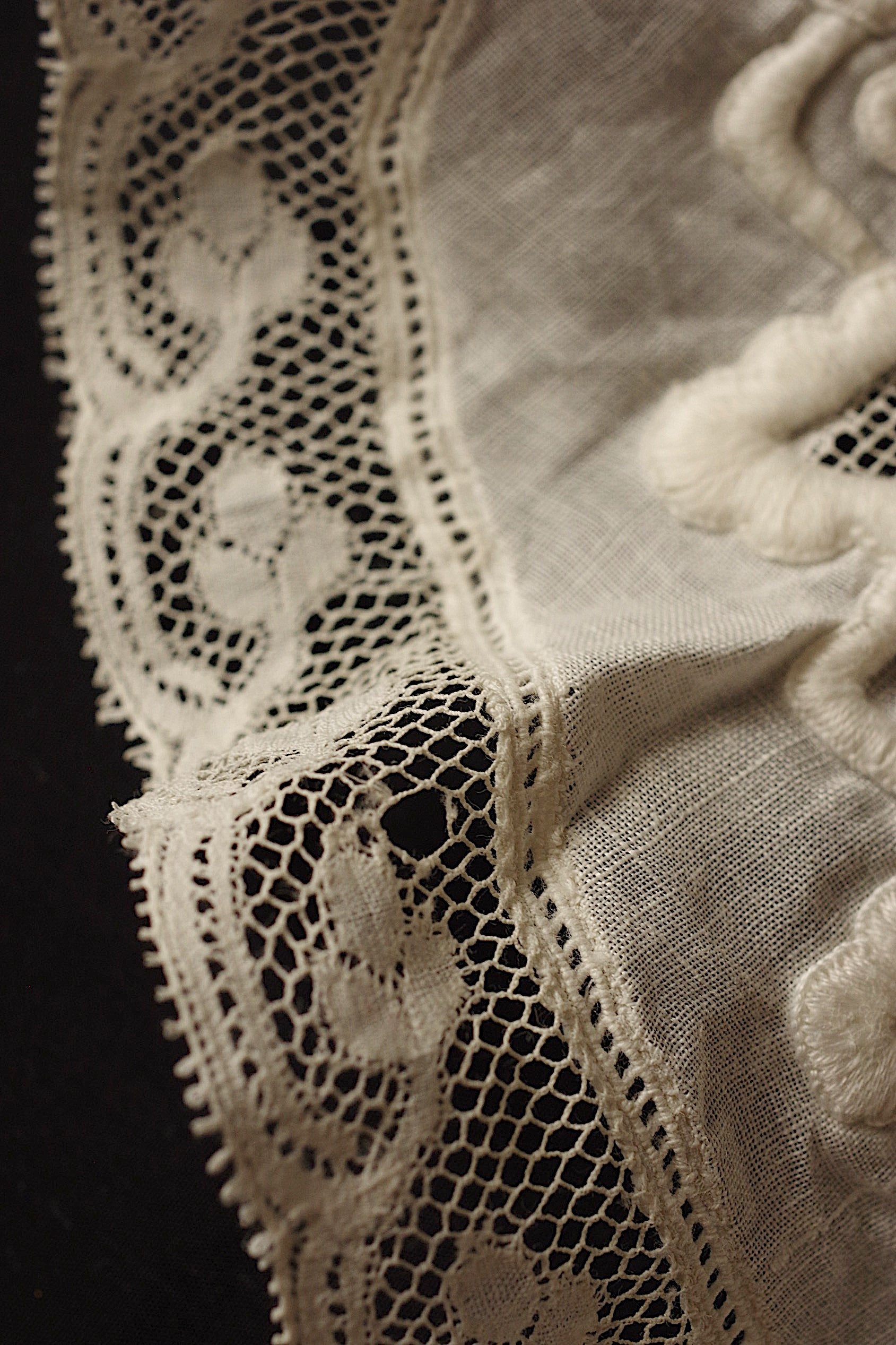 アンティークレース dentelle ancienne 刺繍小さめ襟