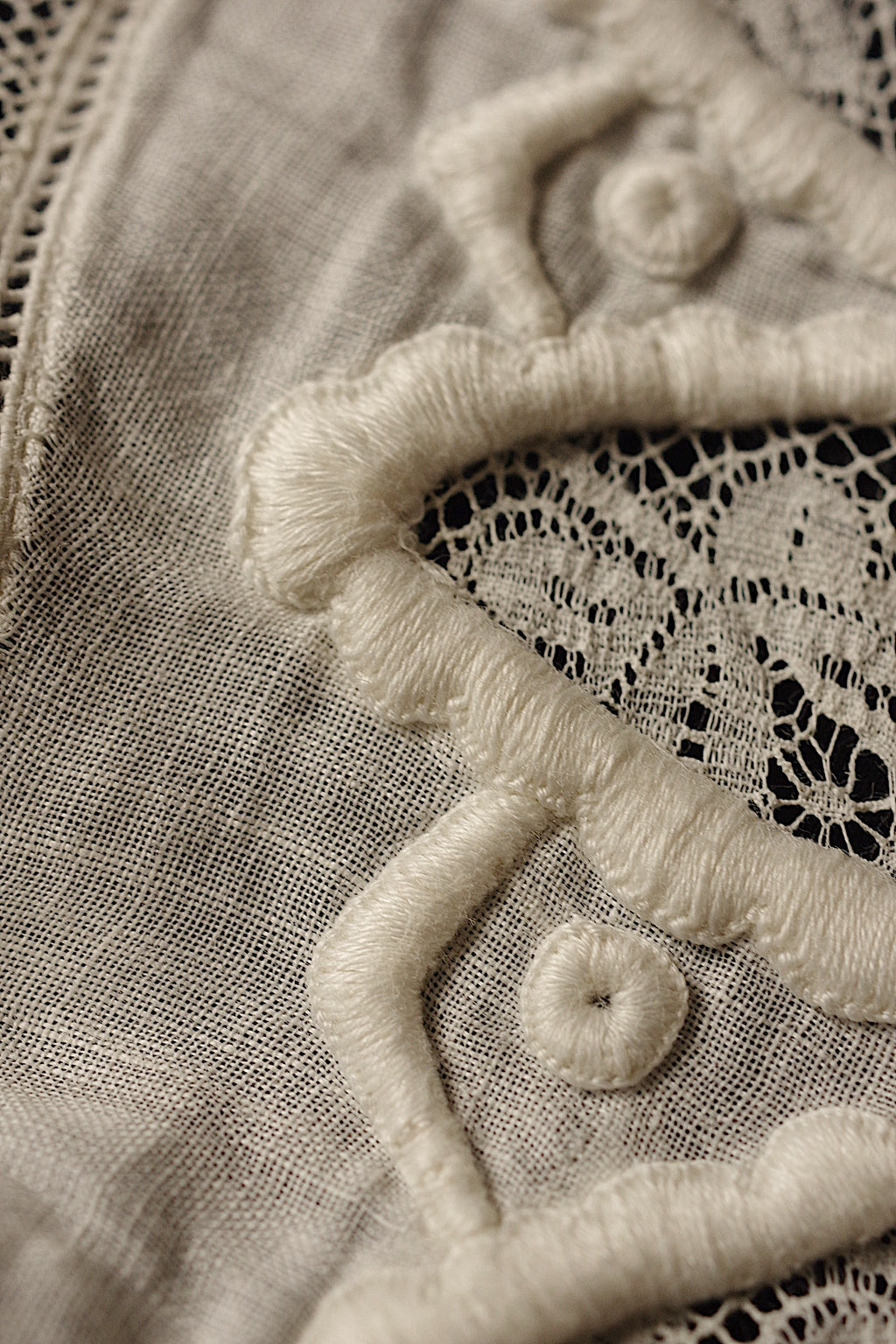 アンティークレース dentelle ancienne 刺繍小さめ襟