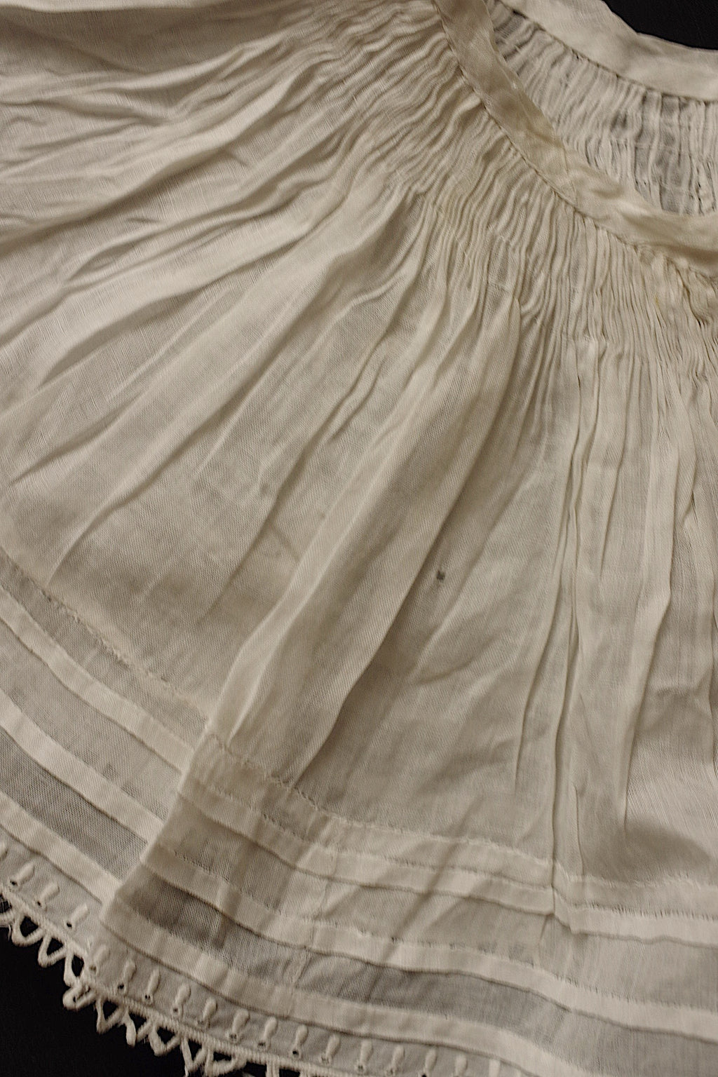 アンティークレース dentelle ancienne プリーツ　