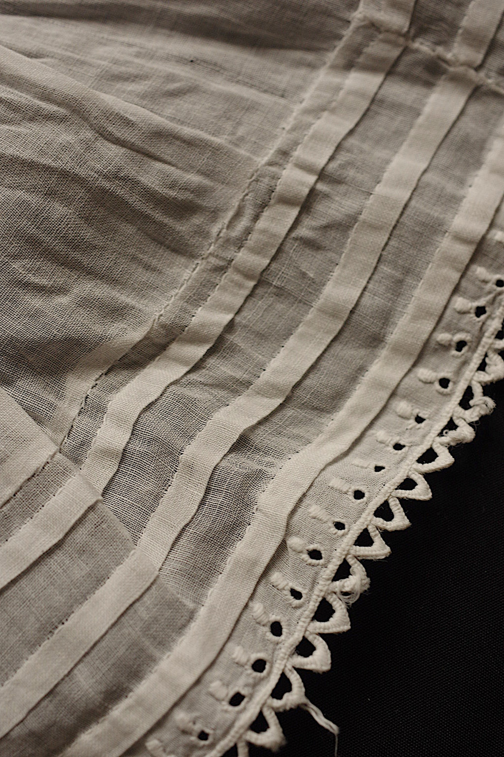 アンティークレース dentelle ancienne プリーツ　