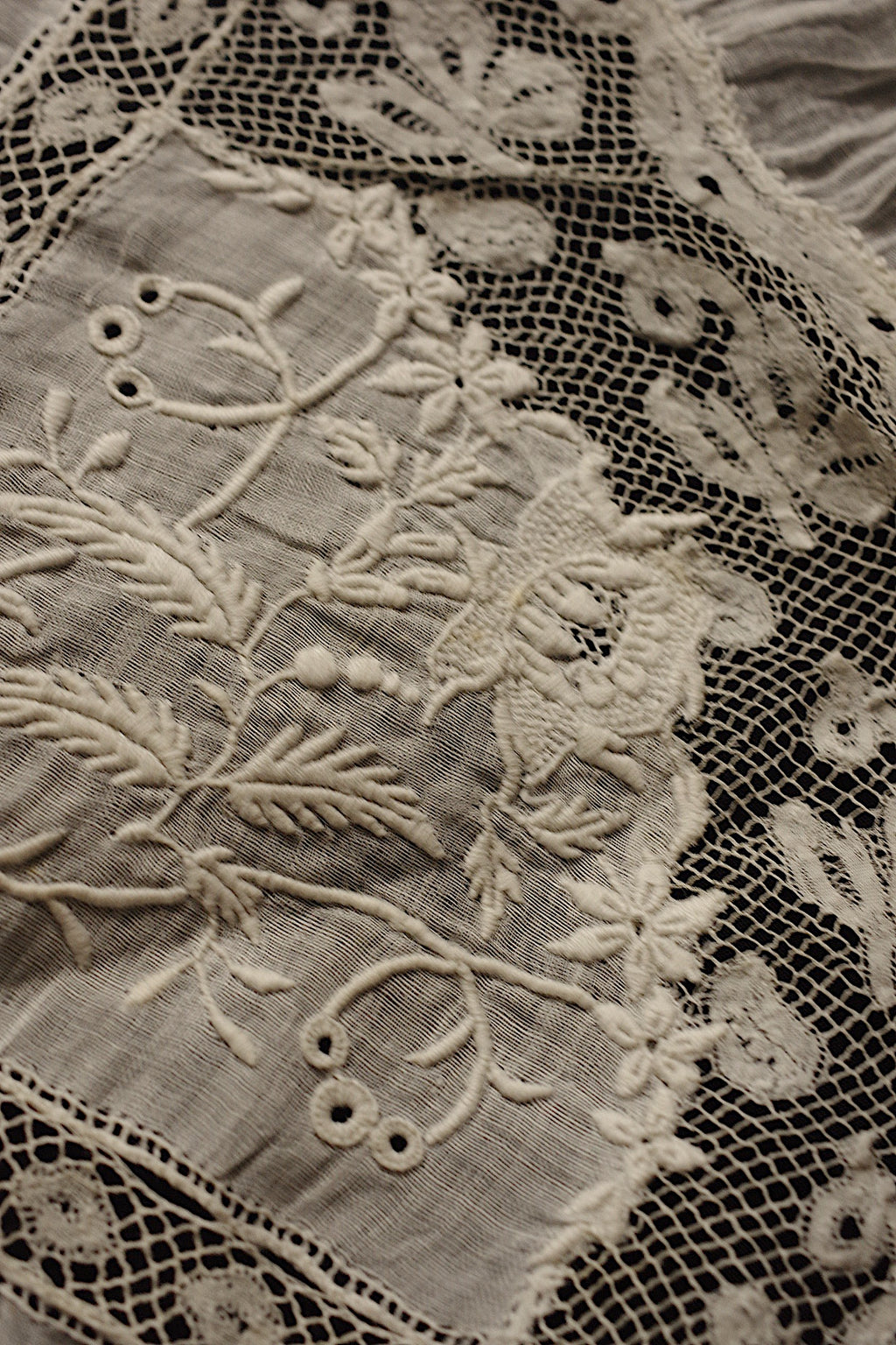 アンティークレース dentelle ancienne　刺繍襟