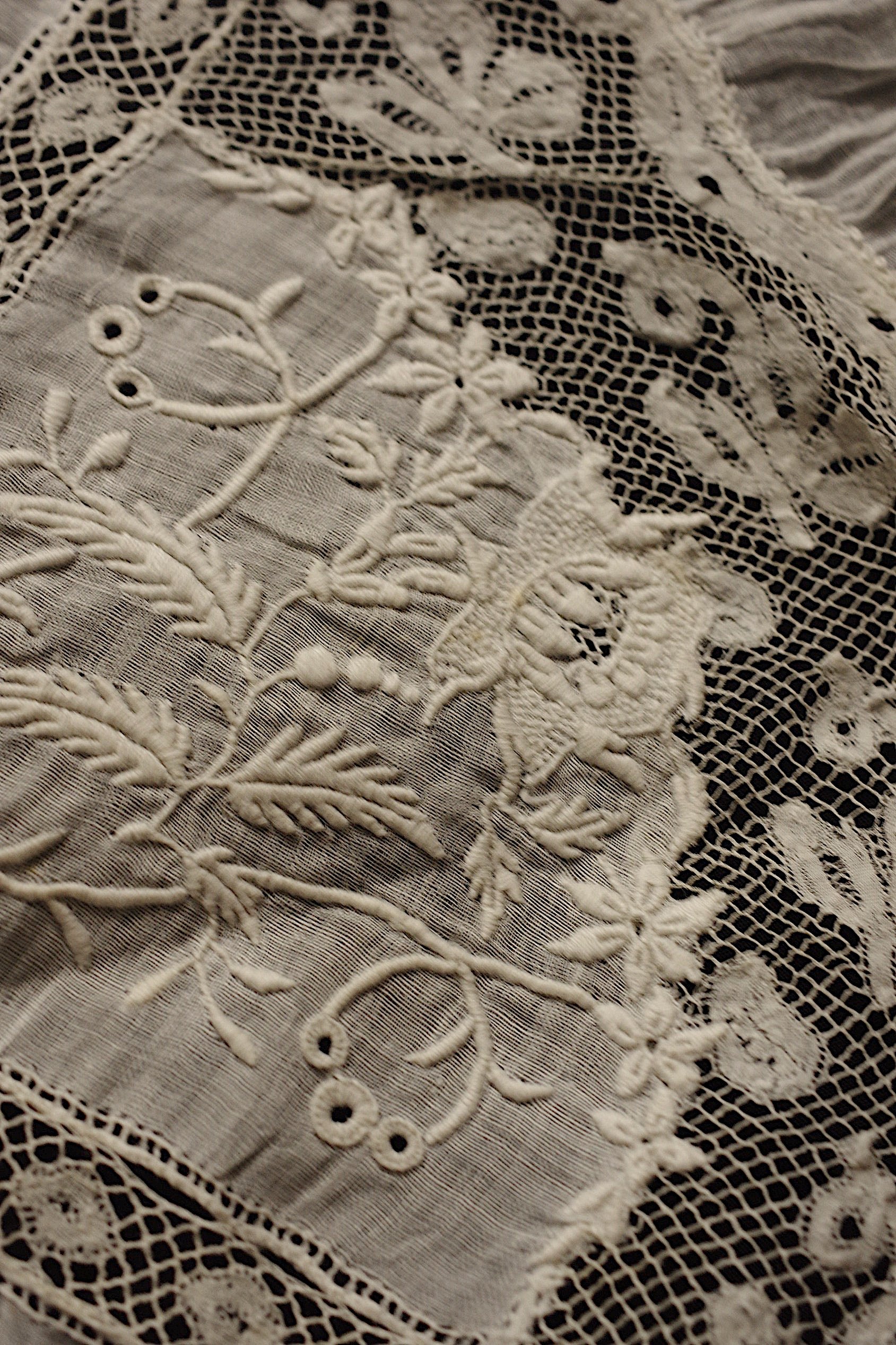 アンティークレース dentelle ancienne　刺繍襟