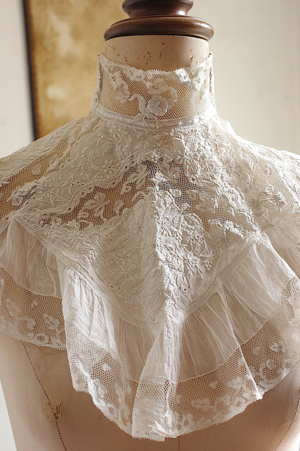 アンティークレース dentelle ancienne　刺繍襟