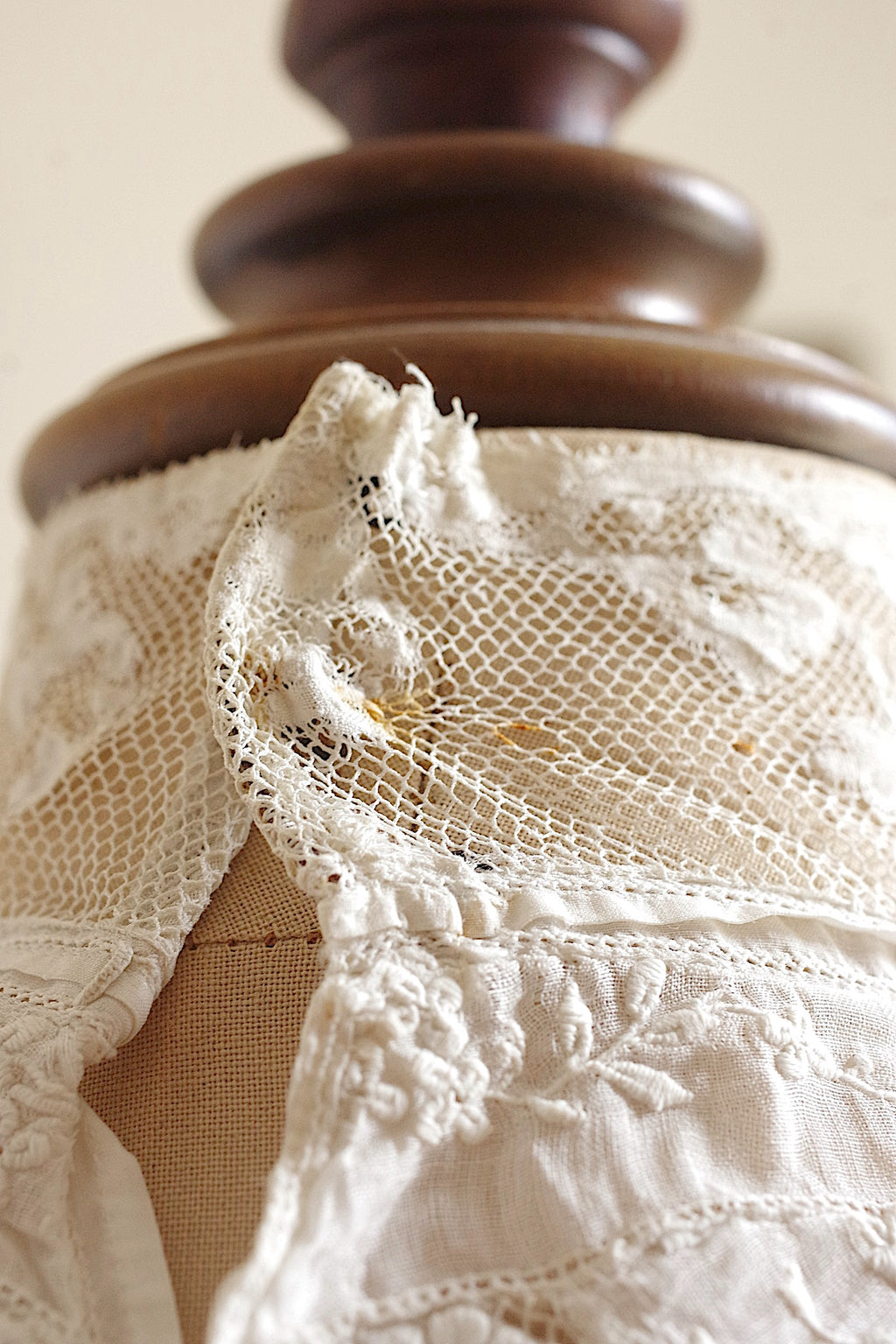 アンティークレース dentelle ancienne　刺繍襟
