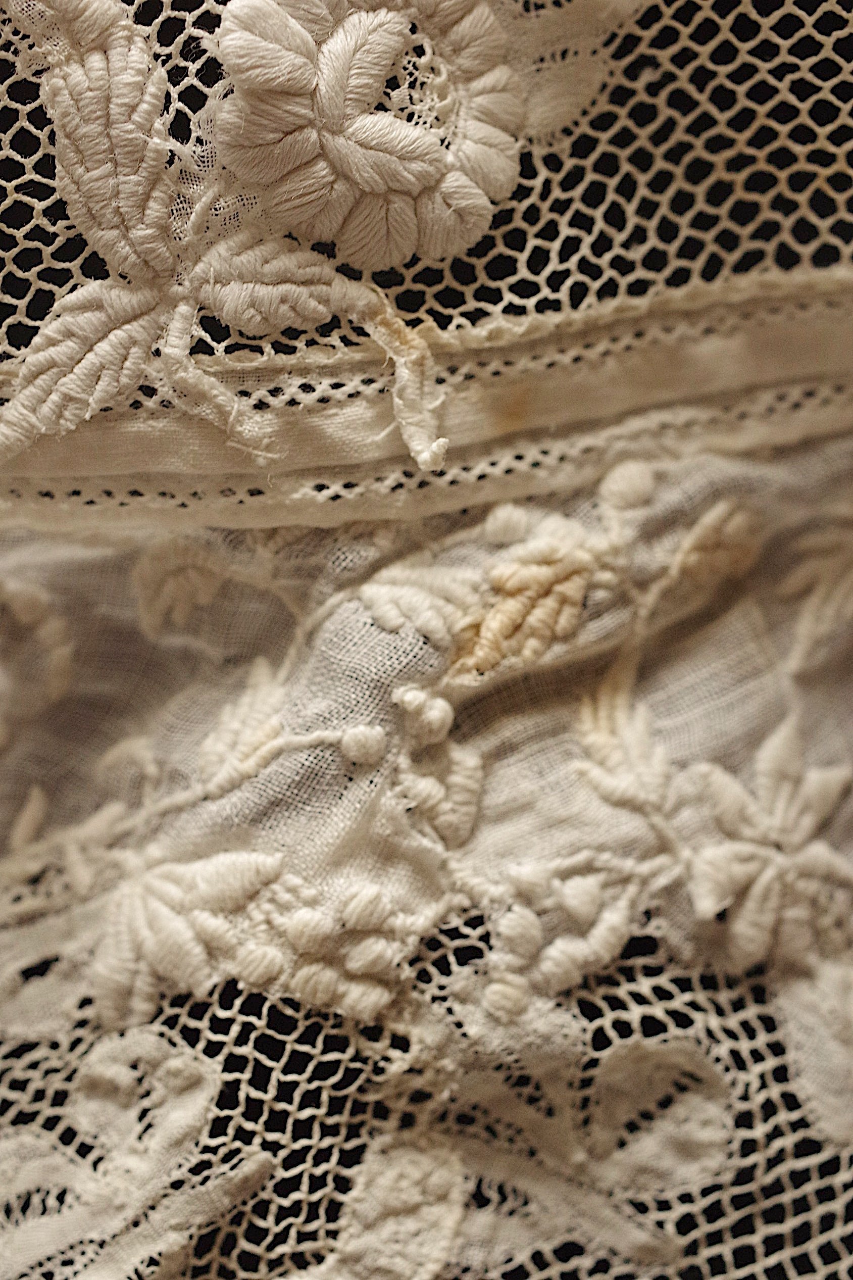 アンティークレース dentelle ancienne　刺繍襟