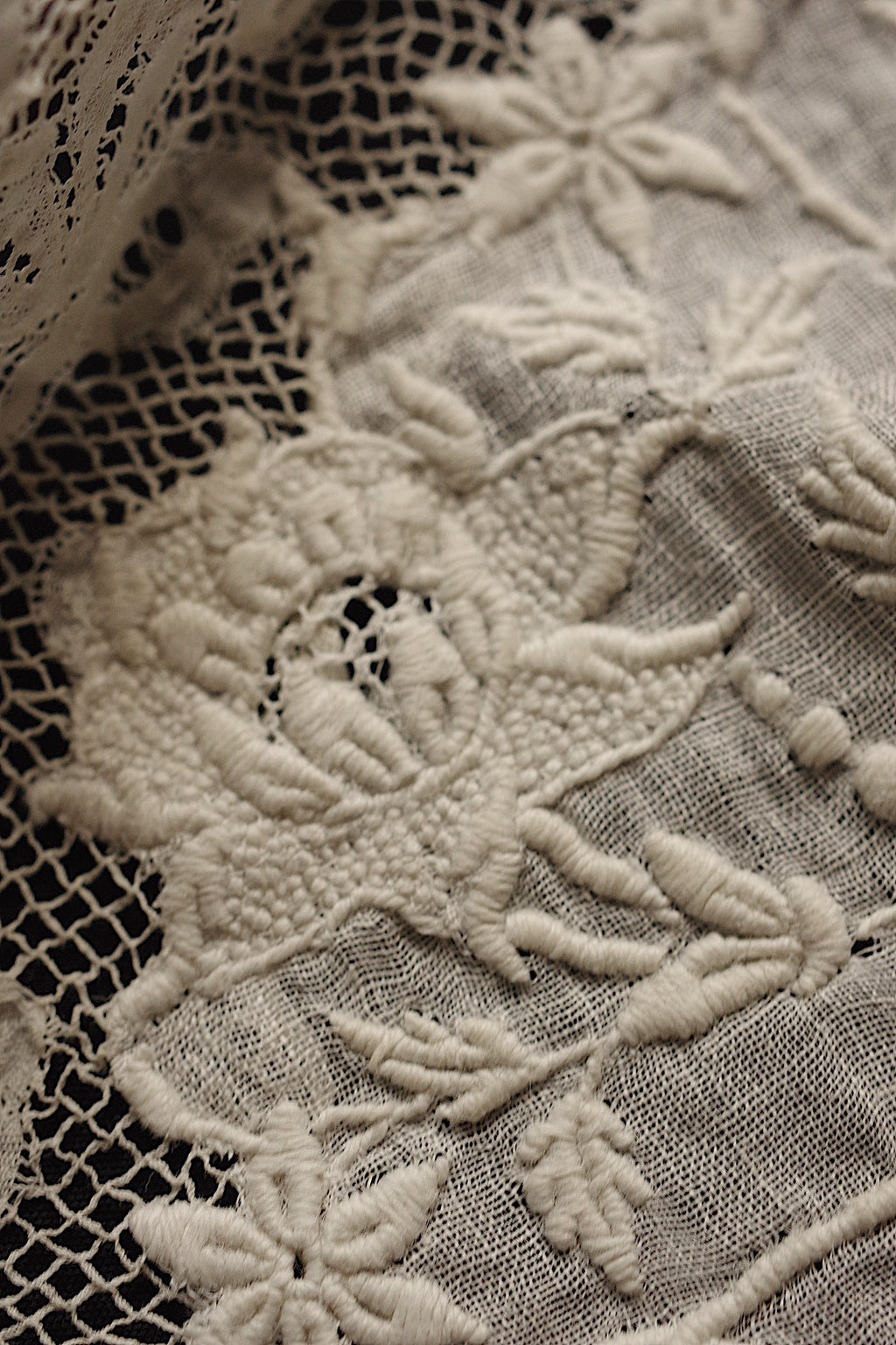 アンティークレース dentelle ancienne　刺繍襟