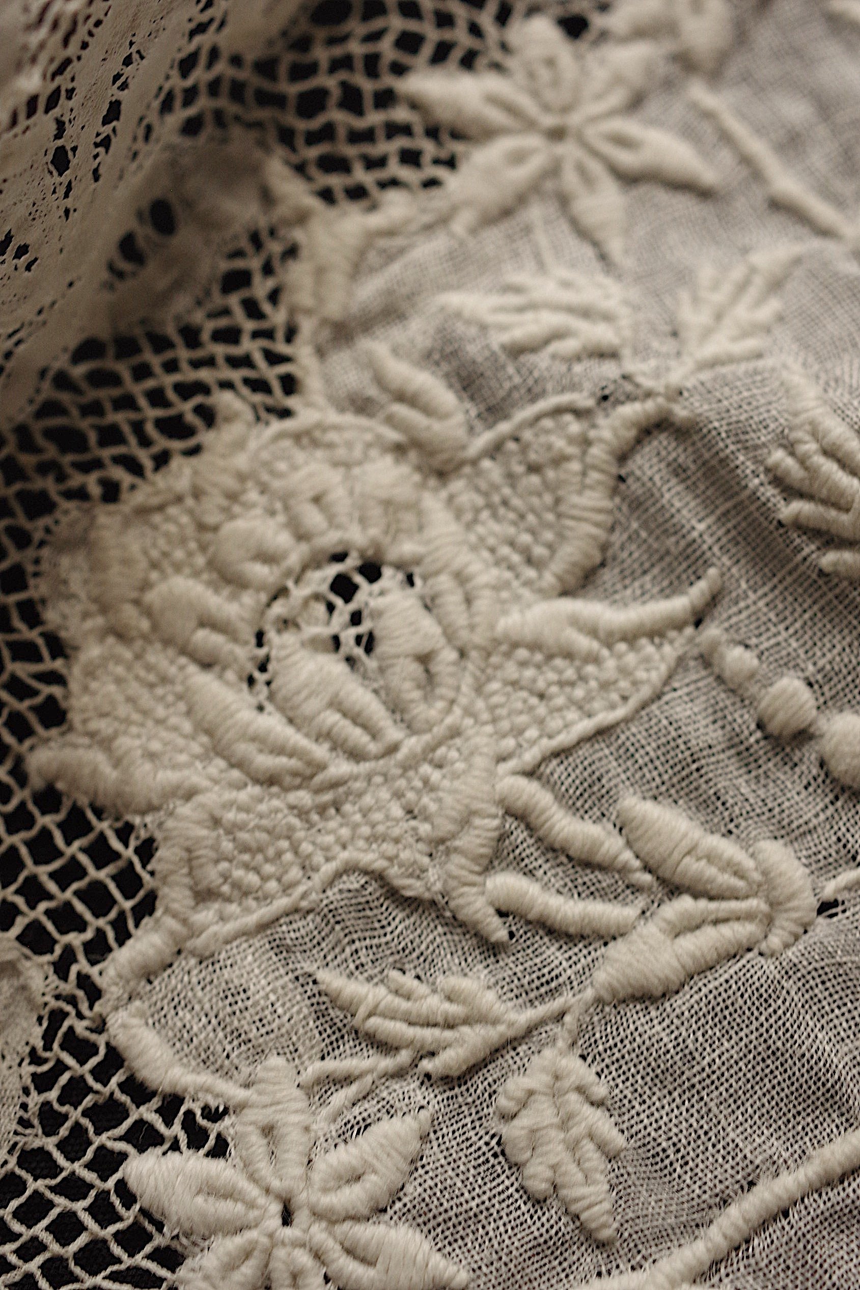 アンティークレース dentelle ancienne　刺繍襟