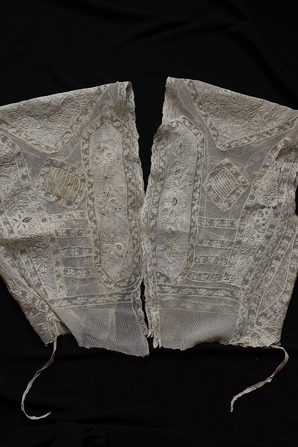 アンティークレース dentelle ancienne　刺繍ハギレ