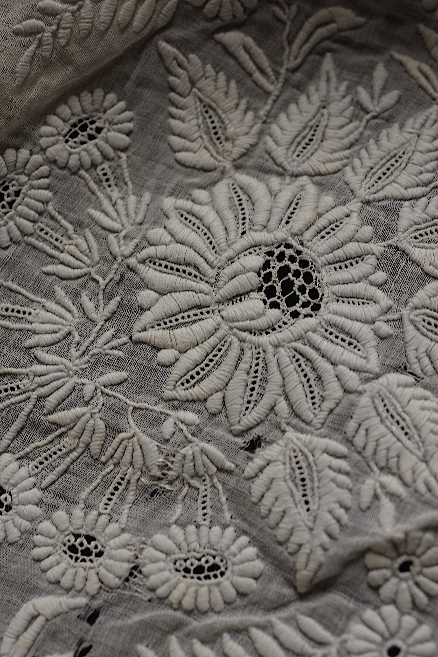 アンティークレース dentelle ancienne　刺繍ハギレ