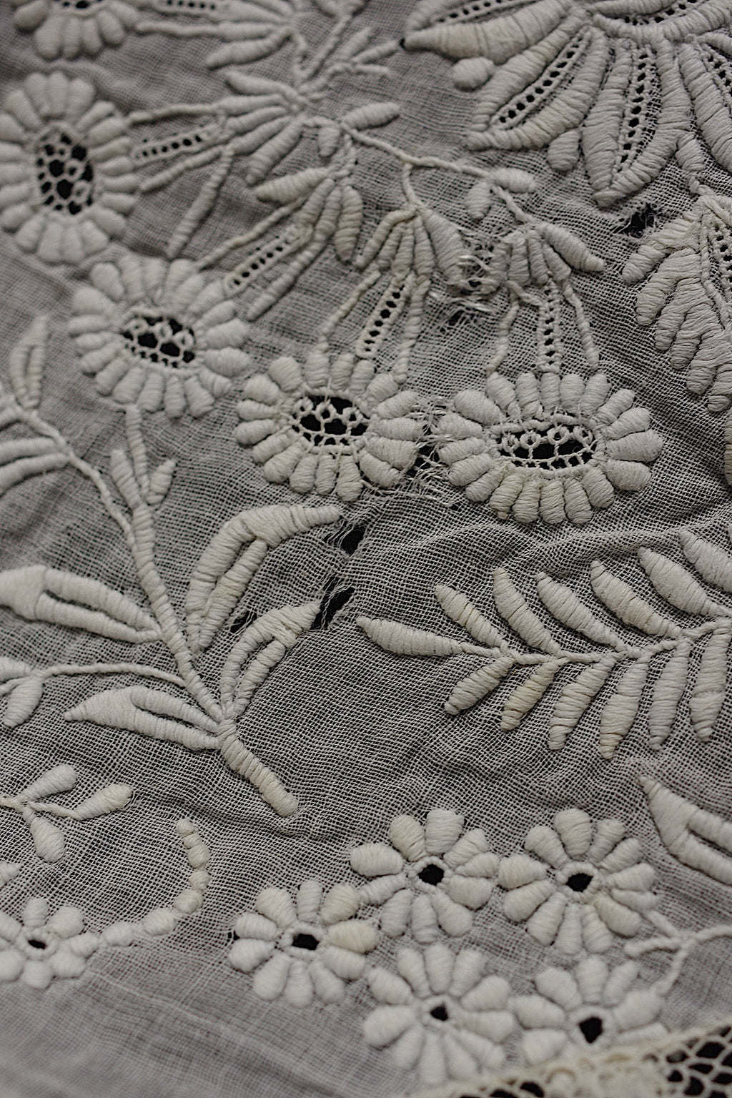 アンティークレース dentelle ancienne　刺繍ハギレ