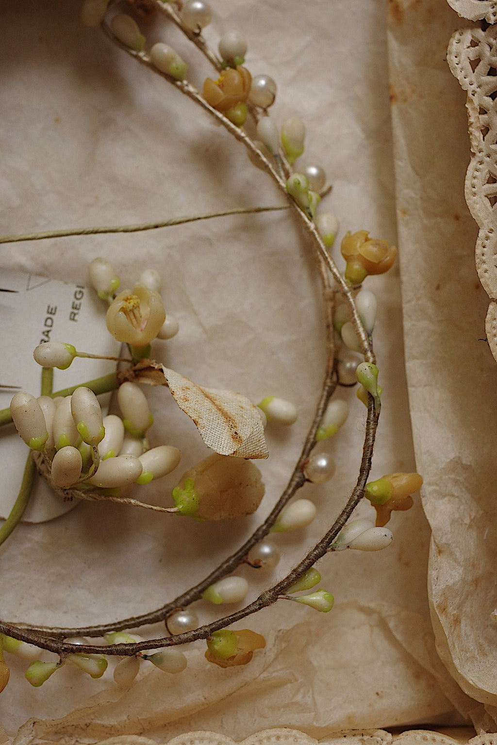 アンティーク花冠　Couronne de mariée ancienne