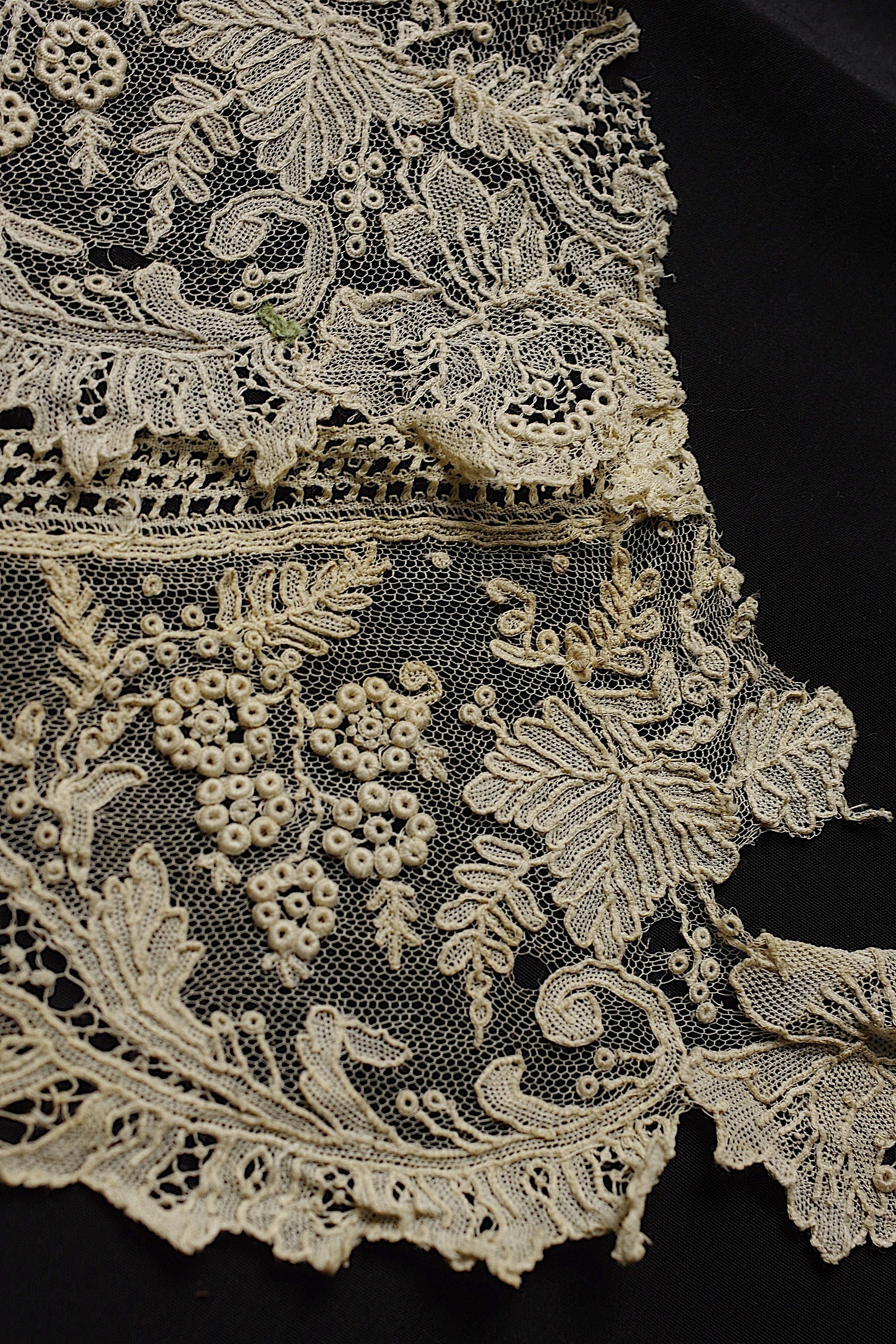 アンティークレース dentelle ancienne　ブリュクセルレース　ハギレ5本