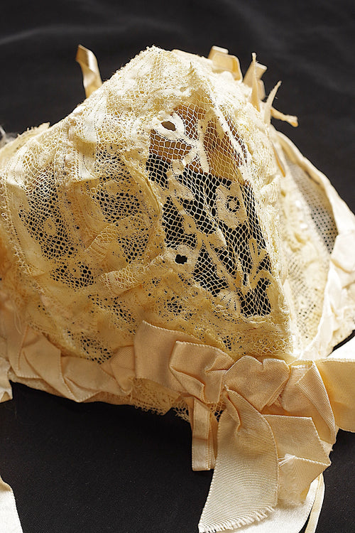 アンティークレース dentelle ancienne　ボネ　bebe1