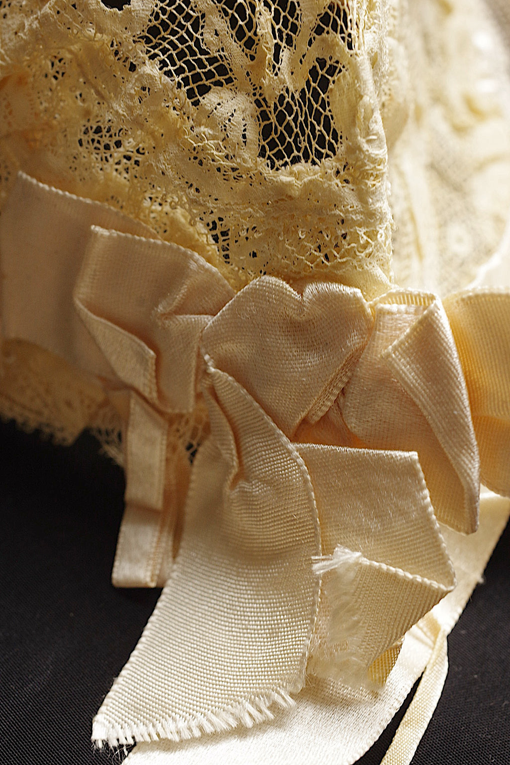 アンティークレース dentelle ancienne　ボネ　bebe1