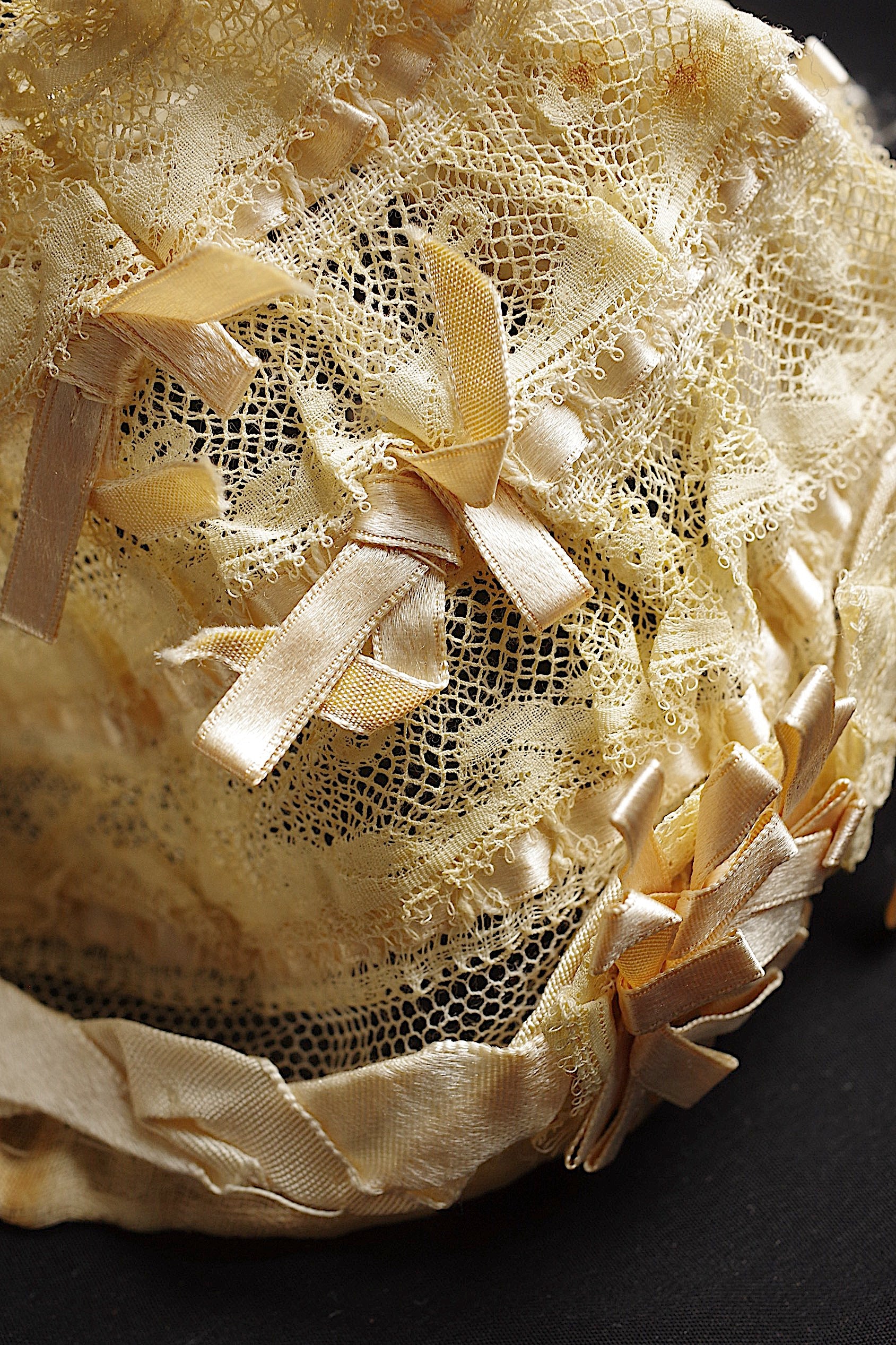 アンティークレース dentelle ancienne　ボネ　bebe1