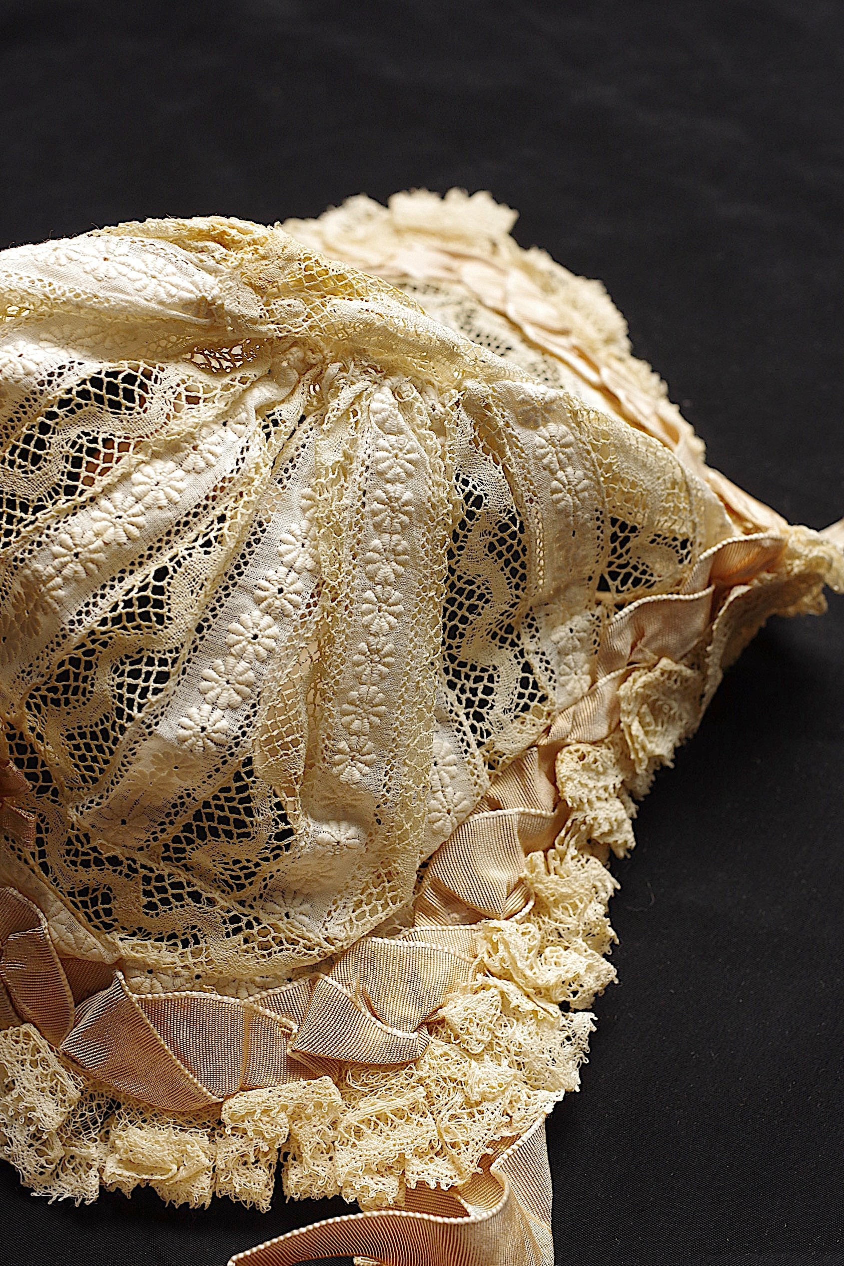 アンティークレース dentelle ancienne　ボネ　bebe2