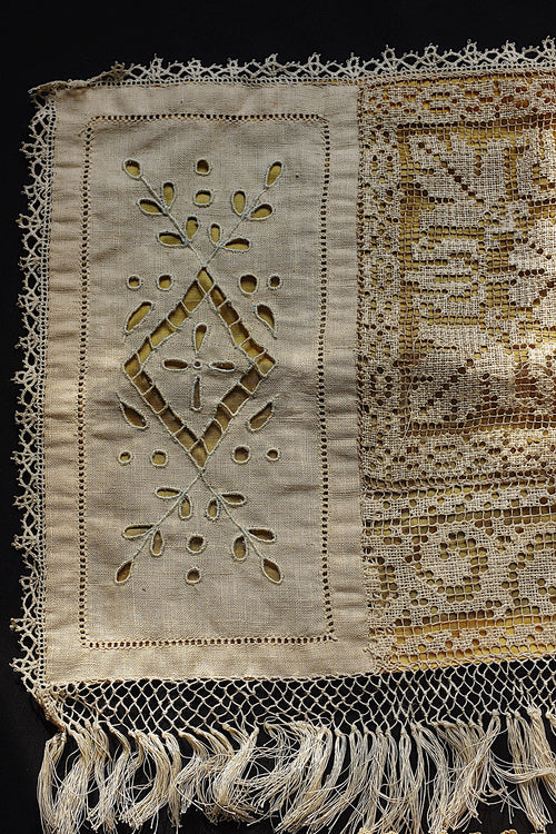 アンティークレース dentelle ancienne　フィレレース　2点