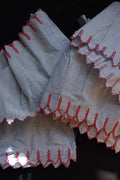 アンティークレース dentelle ancienne　赤刺繍lot