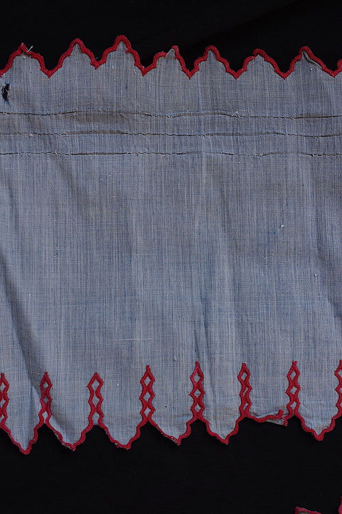 アンティークレース dentelle ancienne　赤刺繍lot