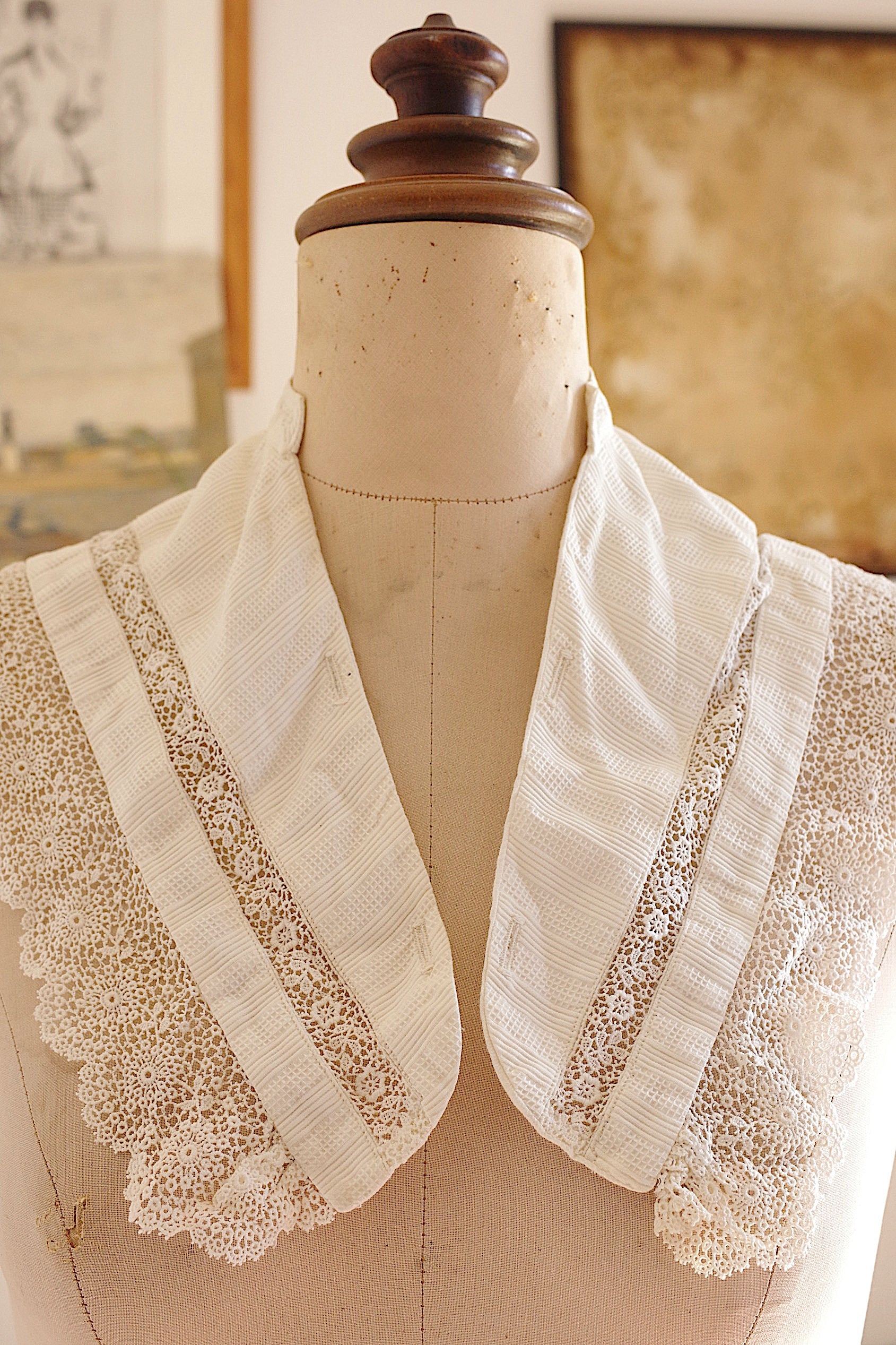 アンティークレース dentelle ancienne　小さな襟