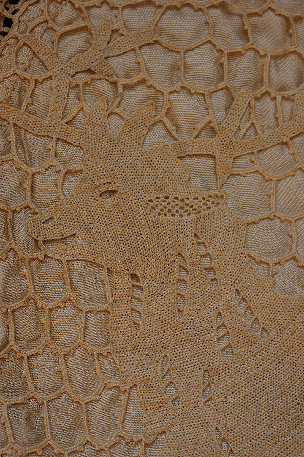 アンティークレース dentelle ancienne　刺繍ハギレ　ポシェット