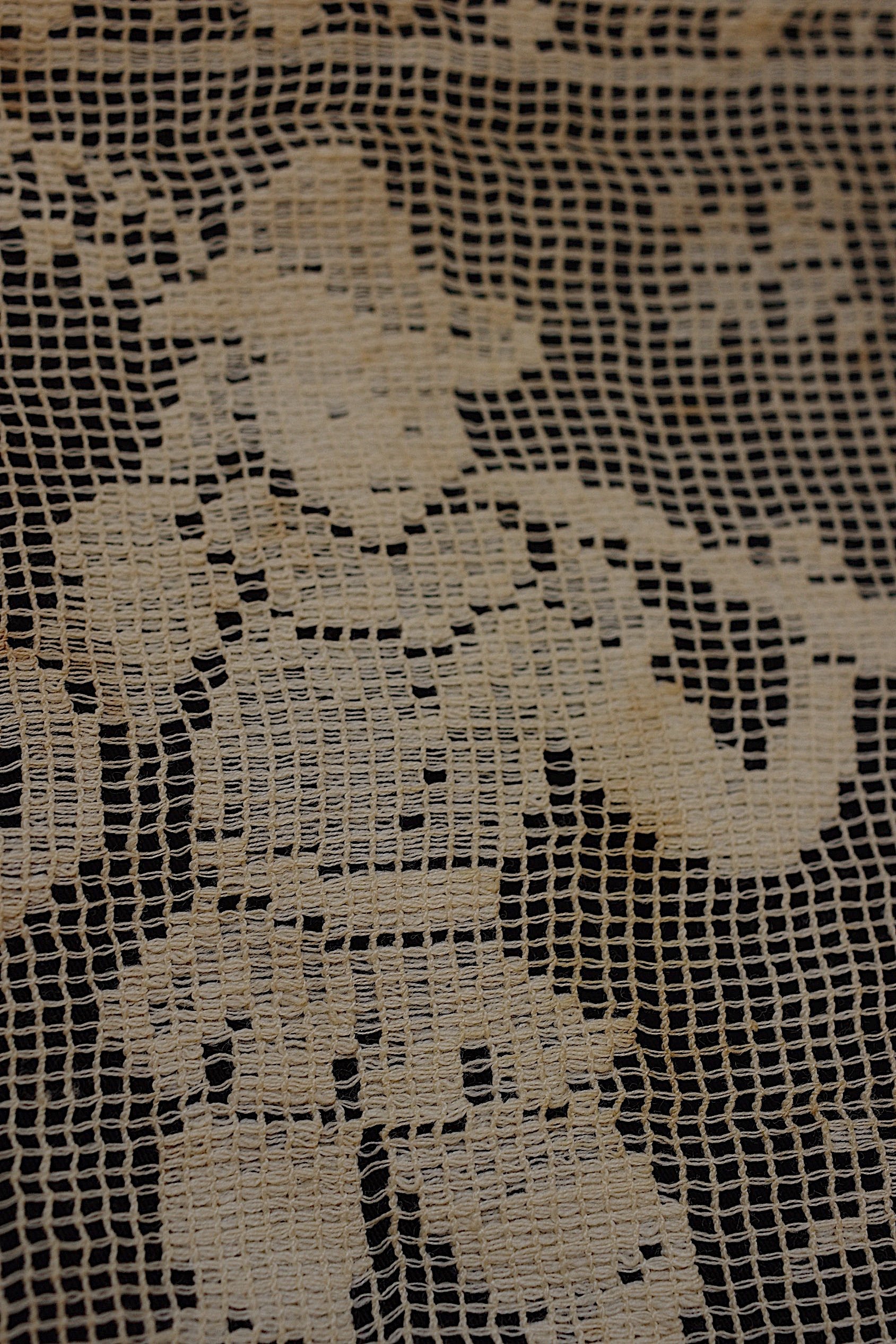 アンティークレース dentelle ancienne　刺繍ハギレ　ポシェット