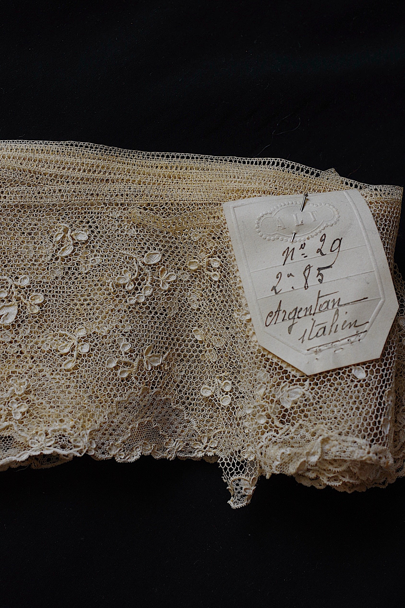 アンティークレース dentelle ancienne　アランソンレース284cm
