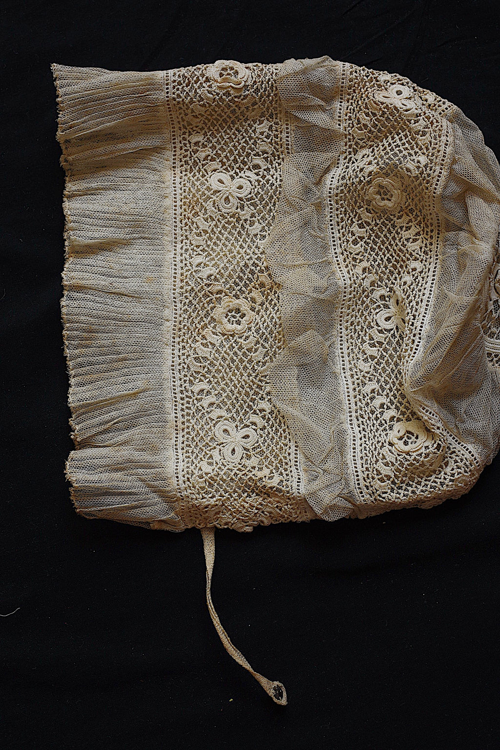 アンティークレース dentelle ancienne　bonnet 1
