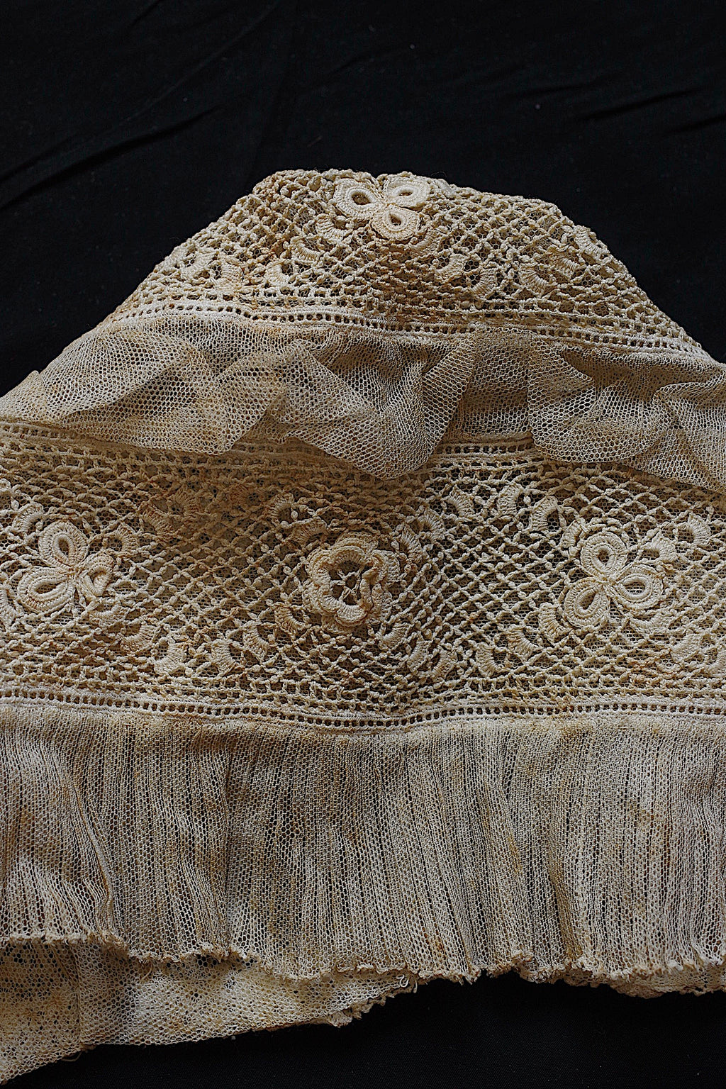 アンティークレース dentelle ancienne　bonnet 1