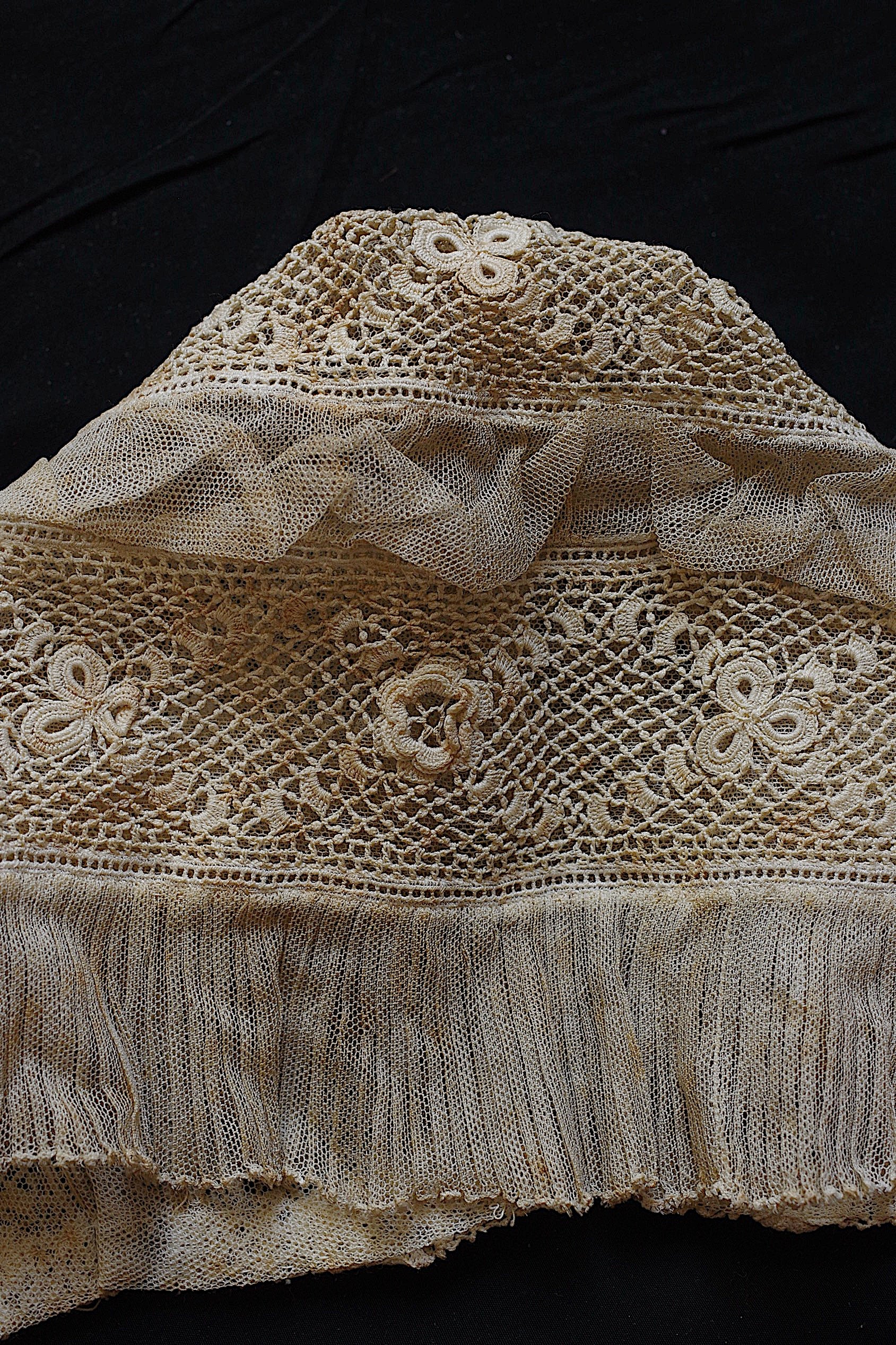 アンティークレース dentelle ancienne　bonnet 1