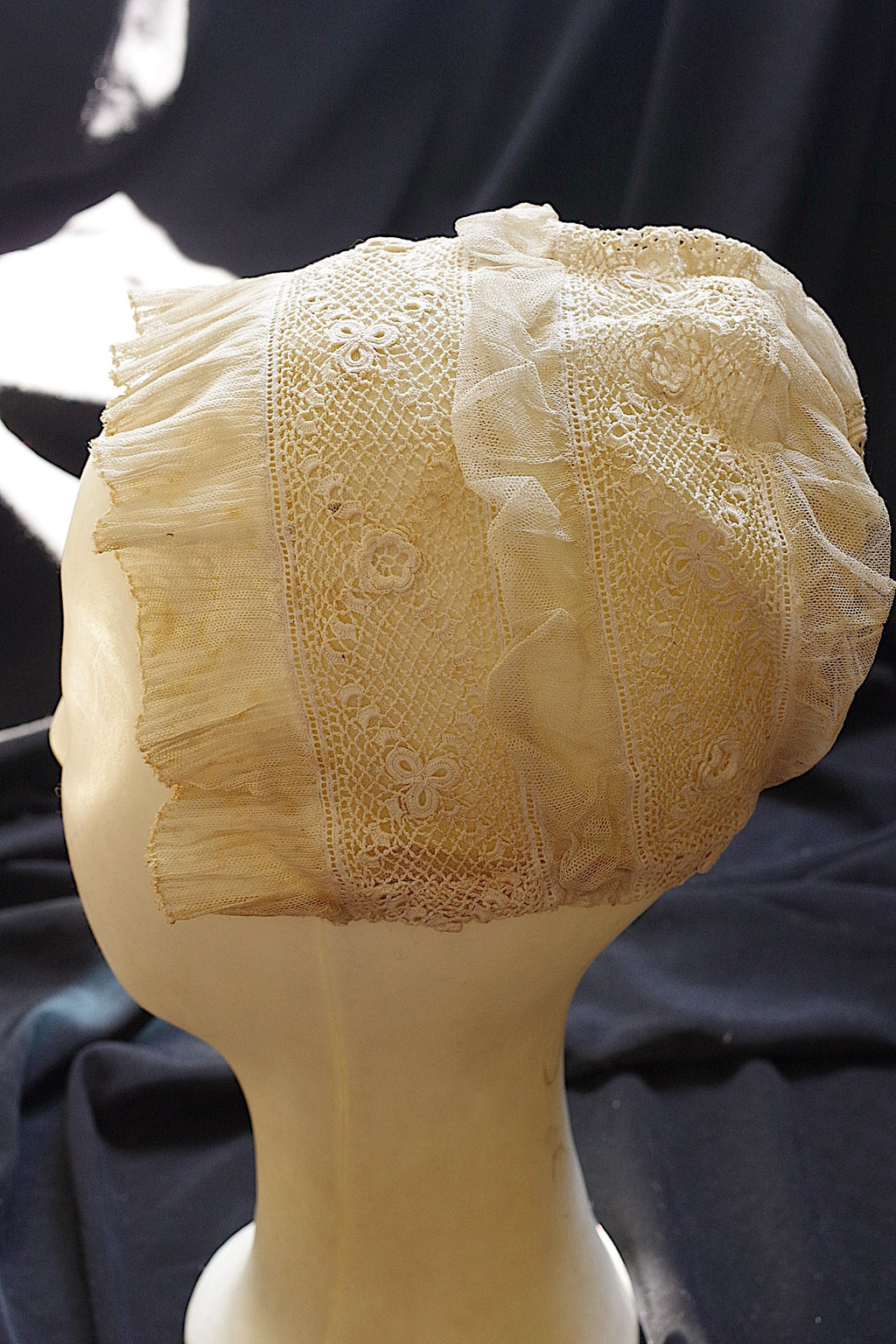 アンティークレース dentelle ancienne　bonnet 1