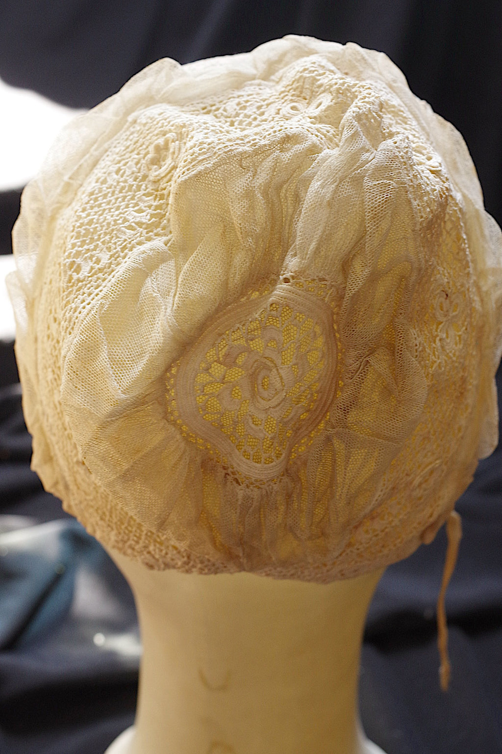 アンティークレース dentelle ancienne　bonnet 1