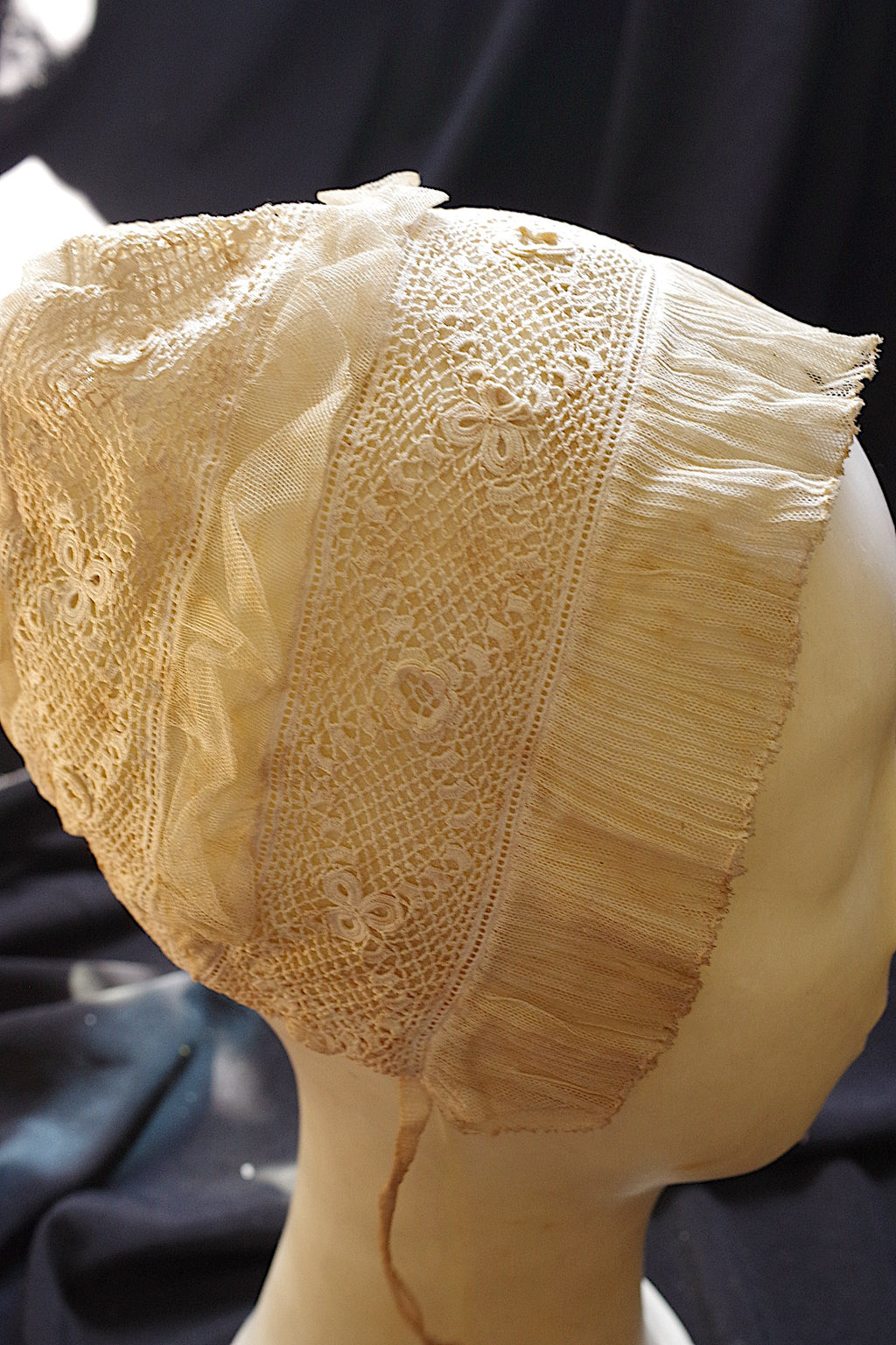 アンティークレース dentelle ancienne　bonnet 1