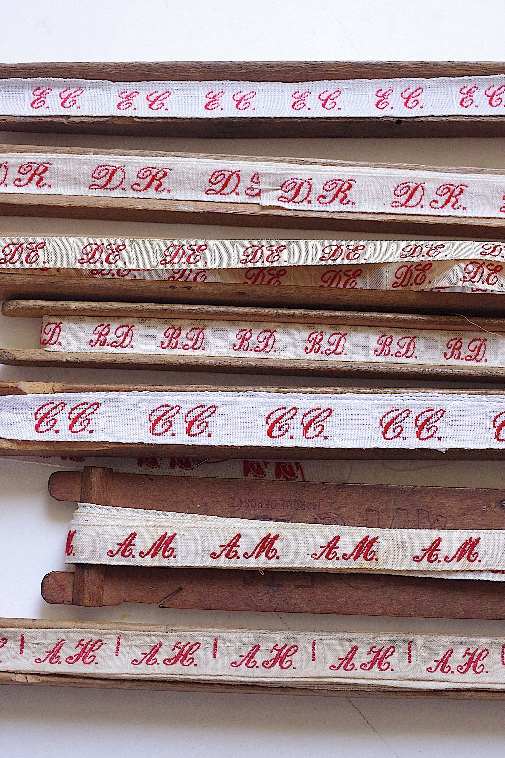 アンティークイニシャルテープ　Ruban adhésif monogramme ancien 1
