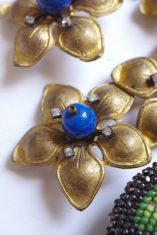 アンティークボタンとパーツ antique boutons lot