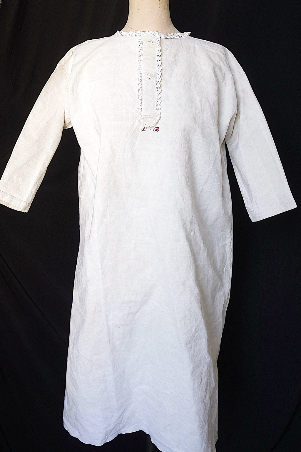 アンティークワンピース　vêtement antique dress リネン
