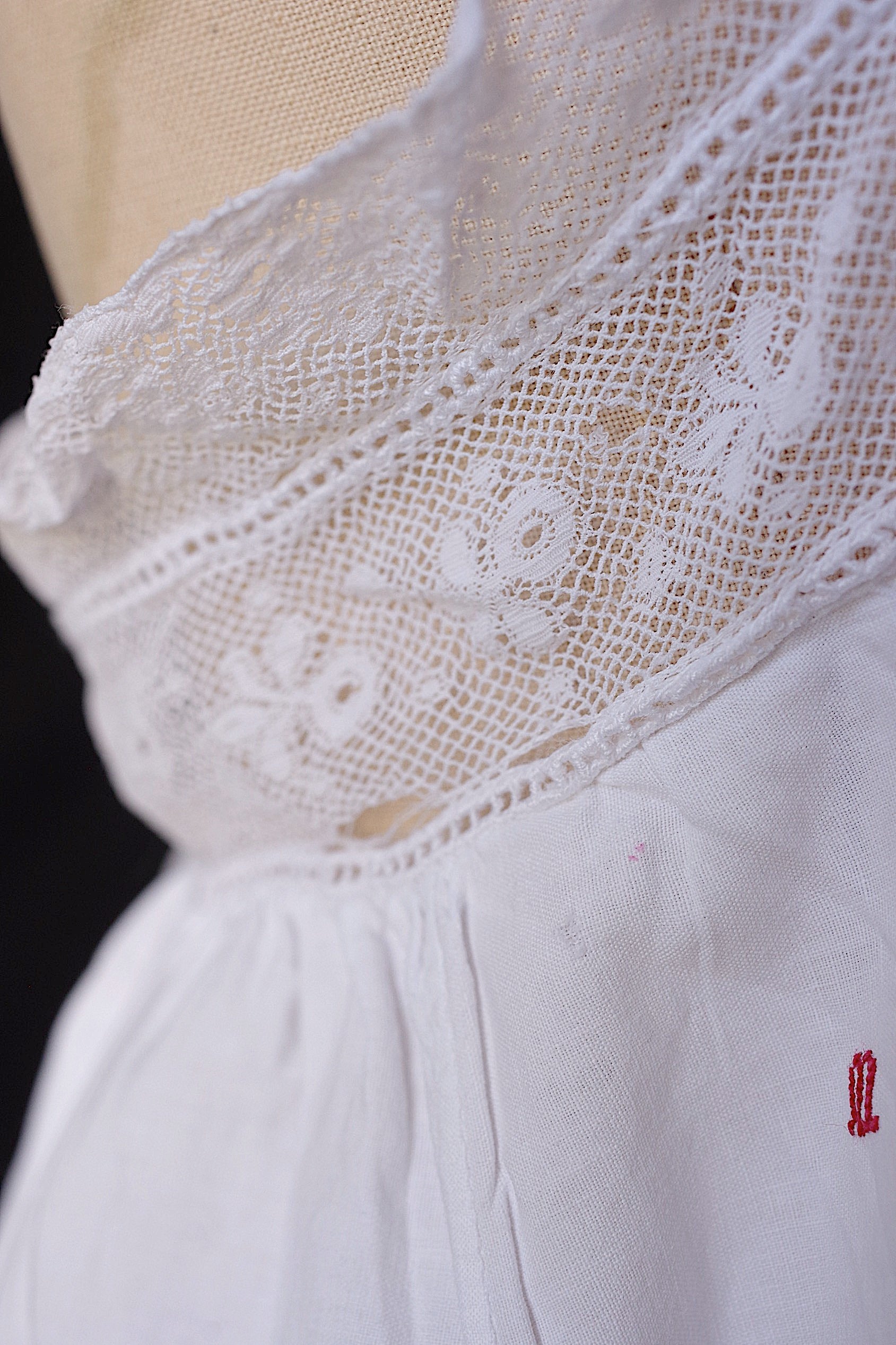 アンティークワンピース　vêtement antique dress コットン＋レース